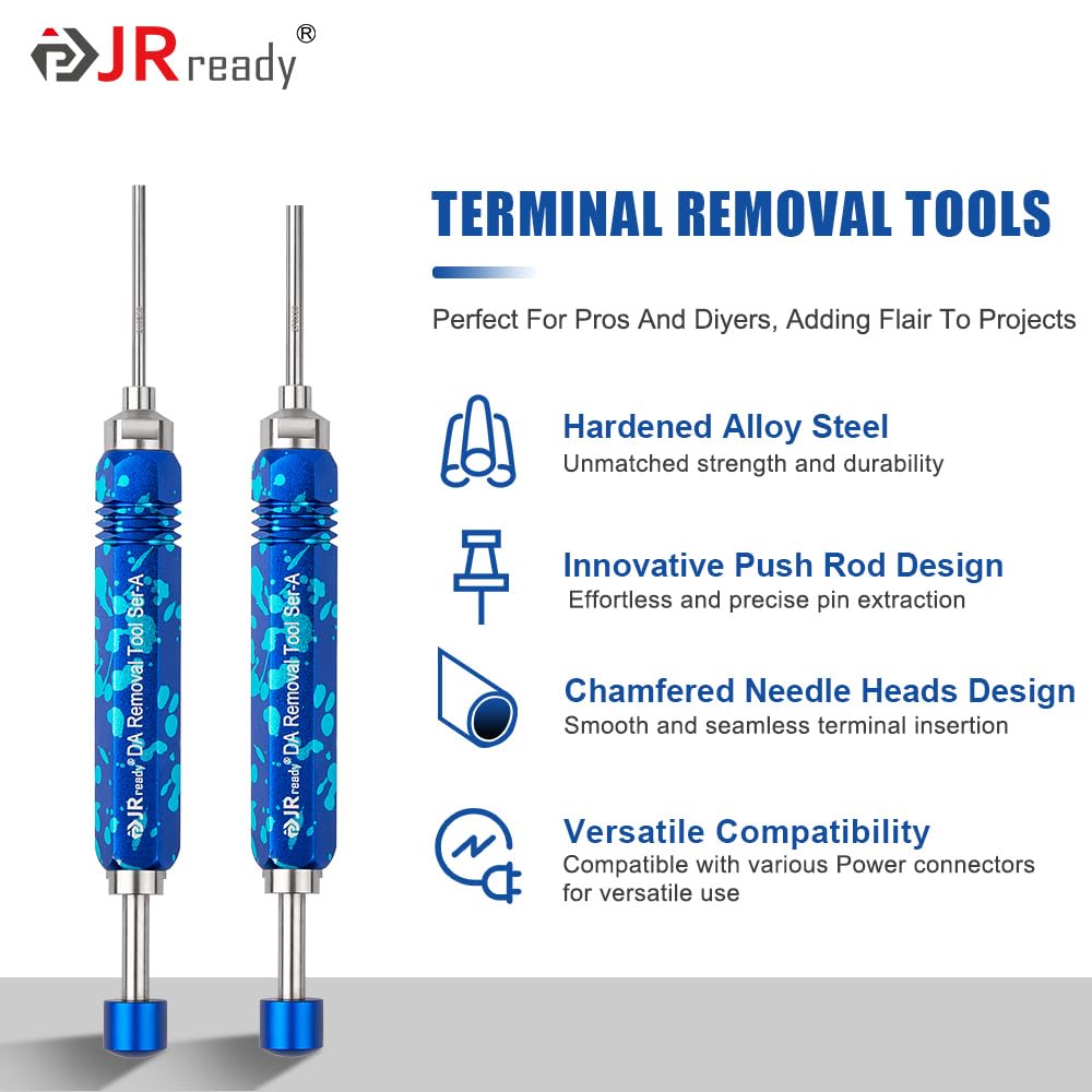JRready ST5264 RT360 Pin Extractor Tool Kit - Professional Terminal Removal Tool for Amphenol RT360 Series Connectors (16#20# Contacts) - 2-Piece Set for Electrical Repairs & Automotive Wiring Applications
