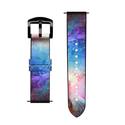 Orion Nebula M42 Genuine Leather Smart Watch Band Strap - 18mm Compatible with Smartwatches & Wristwatches - Perfect for Business, Fitness & Everyday Wear