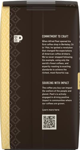 Peet's Coffee Luminosa Breakfast Blend Light Roast Ground Coffee - 10.5oz Bag | Bright & Balanced Flavors for Morning Brew, Office Coffee & Home Baristas