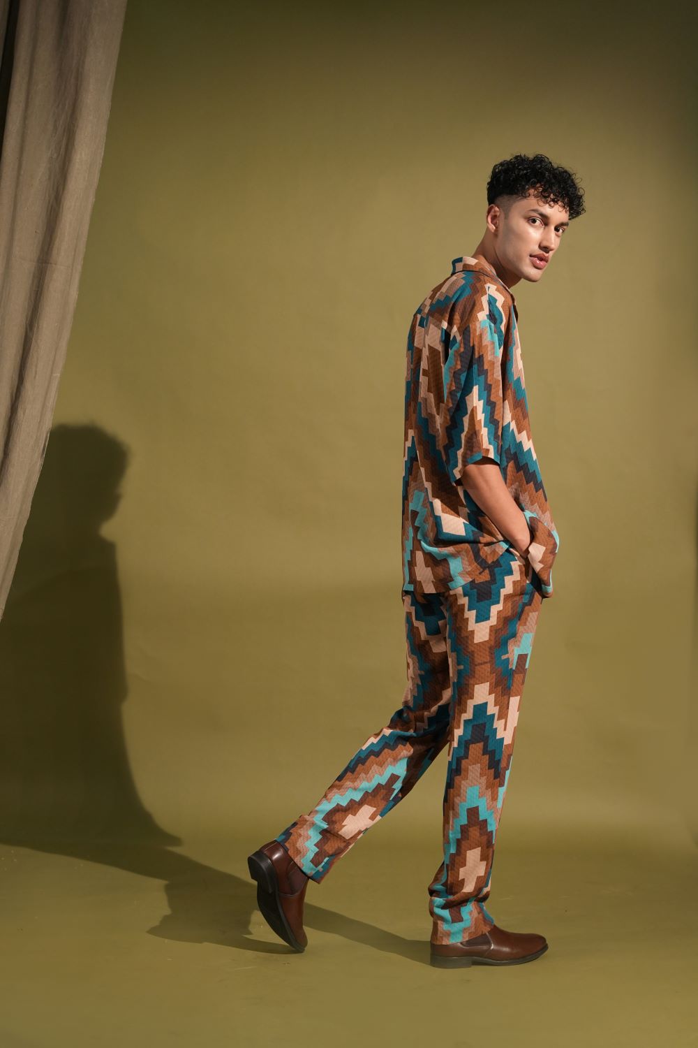 Turquoise Grid Print Co Ord Set - Stylish Matching Outfit for Women | Perfect for Summer, Beach Vacations & Casual Outings