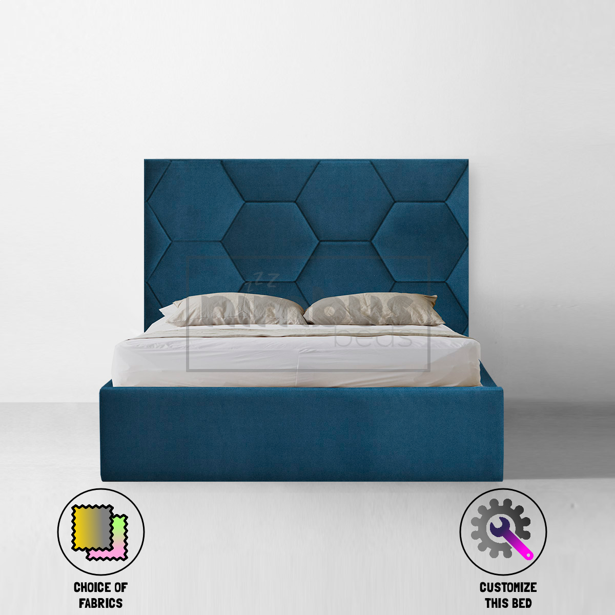 Queen Size Honeycomb Bed Frame with Strong Metal Support - Perfect for Modern Bedrooms & Guest Rooms