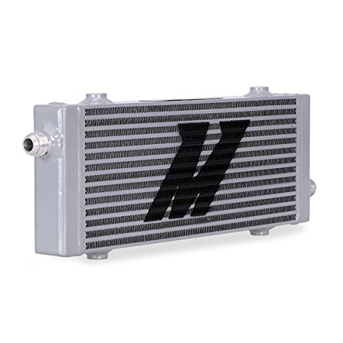 Mishimoto Universal Cross Flow Bar & Plate Oil Cooler - Medium Size, Silver Finish | High-Performance Engine Cooling for Cars, Trucks & Racing Vehicles