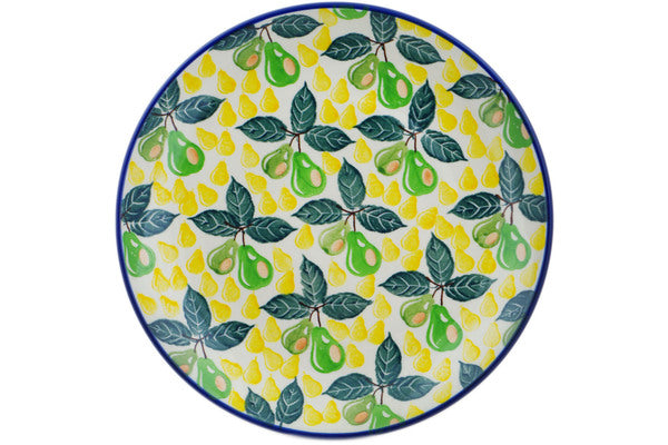 10-Inch Ceramic Dinner Plates Set of 4 - Fresh White Pear Design for Elegant Dining, Perfect for Restaurants, Weddings & Home Decor