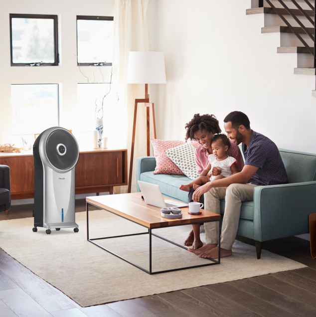 Newair® 470 CFM Evaporative Air Cooler & Portable Cooling Fan - Silver | Indoor & Outdoor Cooling for Home, Office, Patio