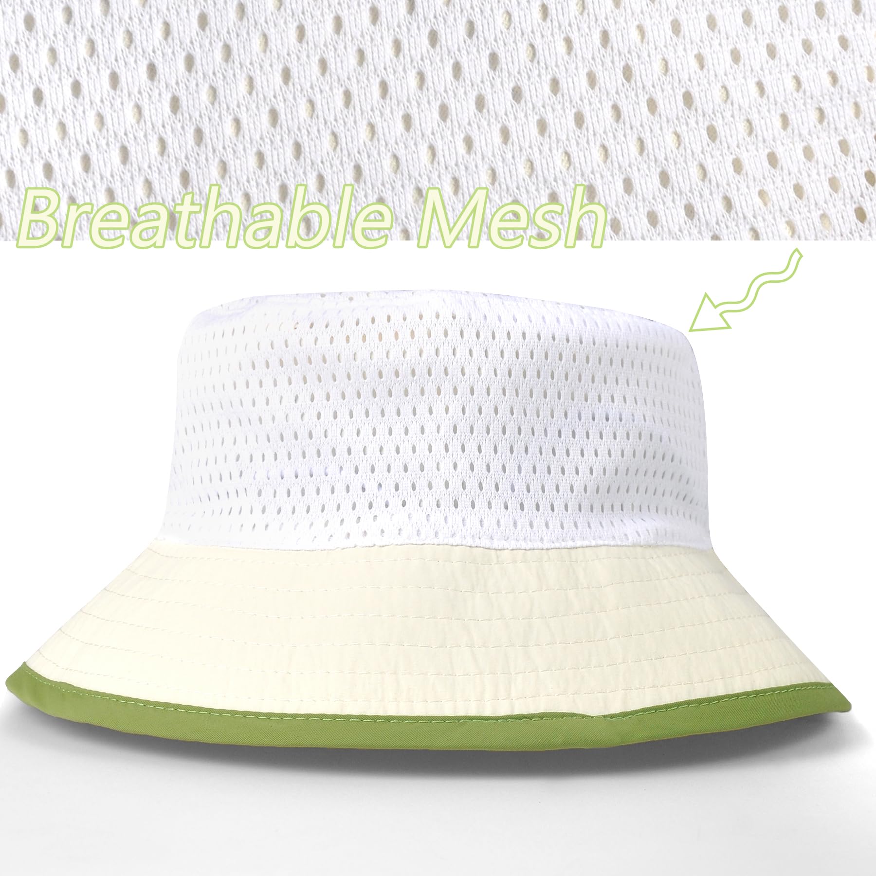 LO SHOKIM UPF 50+ Baby Sun Hat - Adjustable Wide Brim Bucket Hat for Toddlers & Kids - Sun Protection for Beach, Pool & Outdoor Summer Activities