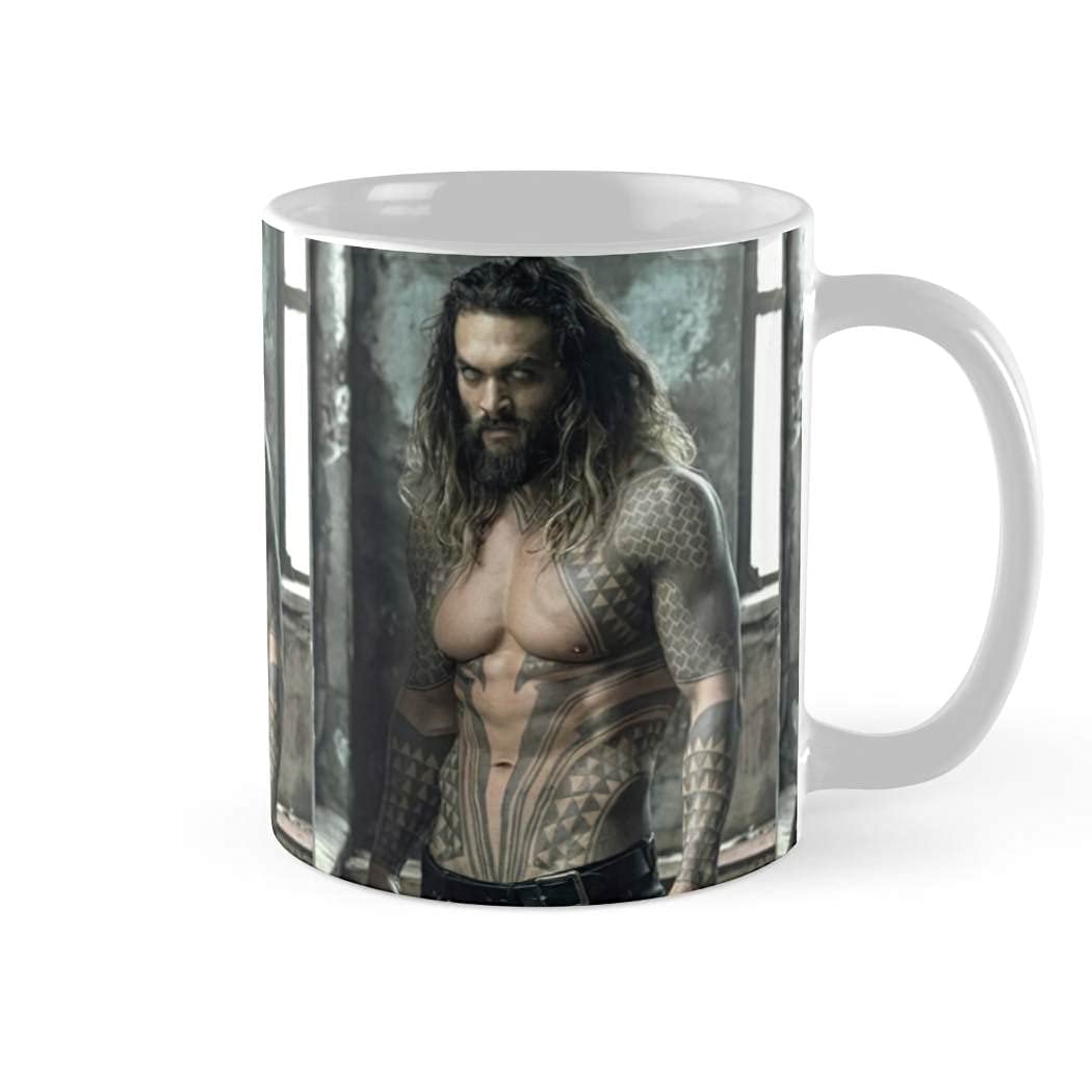 Jason Momoa 11oz & 15oz Ceramic Coffee Mug & Tea Cup - White - Perfect for Home, Office & Gift Giving