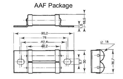 175AAF Series 690V, 175 Amp aR Semiconductor I²t Fuse BS88 Style 200kA Breaking Capacity - High Voltage Protection for Industrial Equipment, Solar Inverters, and Power Distribution Systems