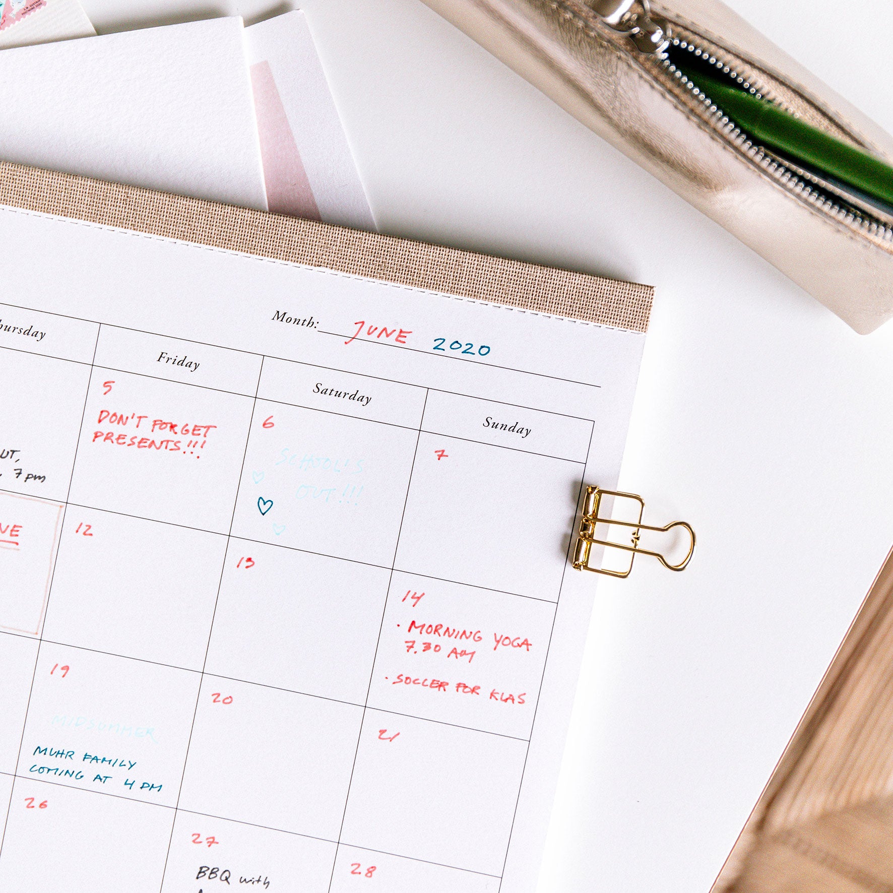 Bookbinders Design Monthly Planner - Smoke Blue Hardcover for Office, School & Personal Organization | Perfect for Scheduling, Note-Taking & Productivity