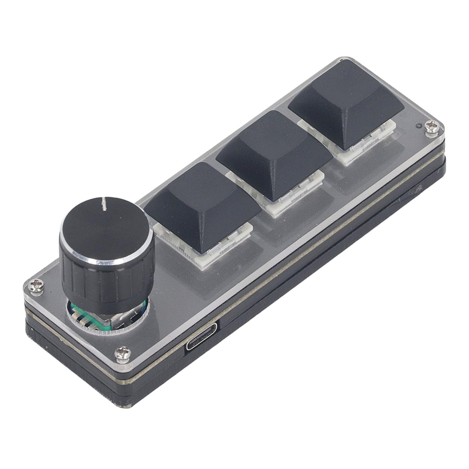 Fockety Mini Mechanical Keyboard - 3 Key Programmable Macro for Gaming & Office | Wireless & Wired | Hot Swappable