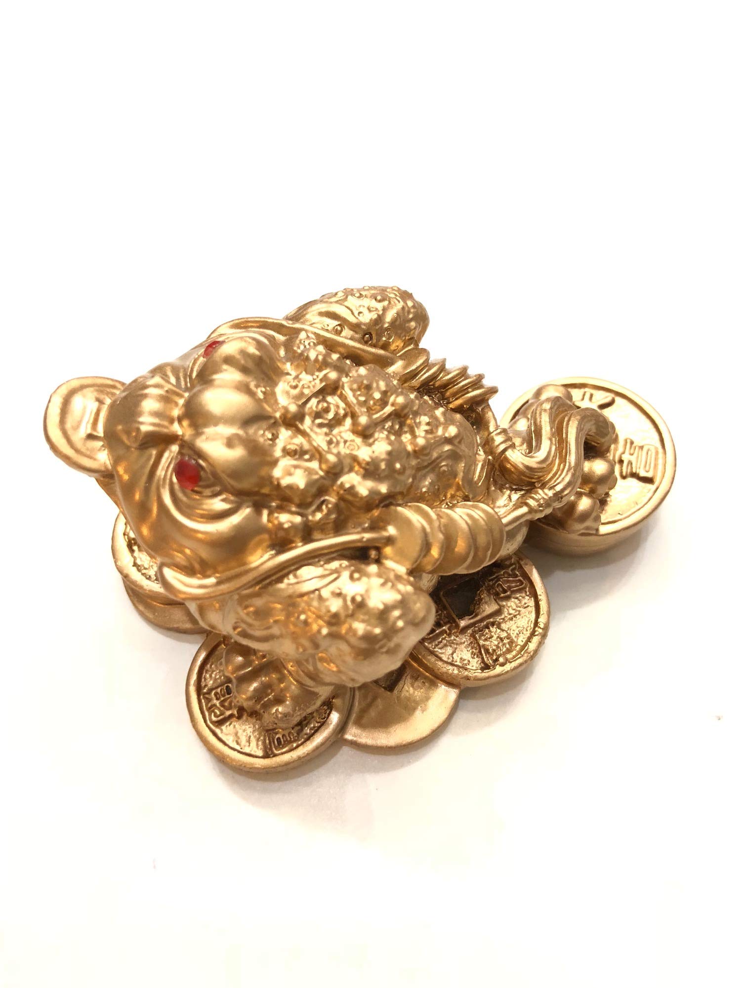 Lucky Three-Legged Money Frog Statue - Feng Shui Wealth & Prosperity Decor for Home, Office, or Business