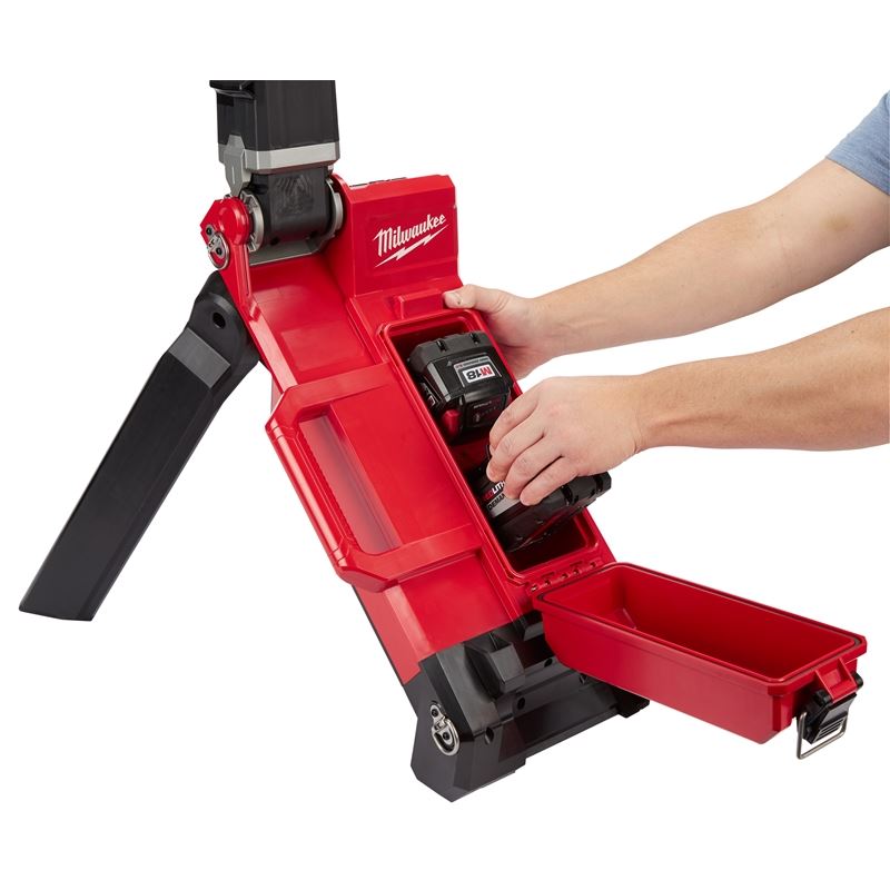 2120 20 M18 18-Volt Lithium-Ion Cordless ROCKET Dual Pack Tower Light with ONE KEY Technology - Tool Only - Perfect for Construction Sites, Emergency Lighting, and Outdoor Work