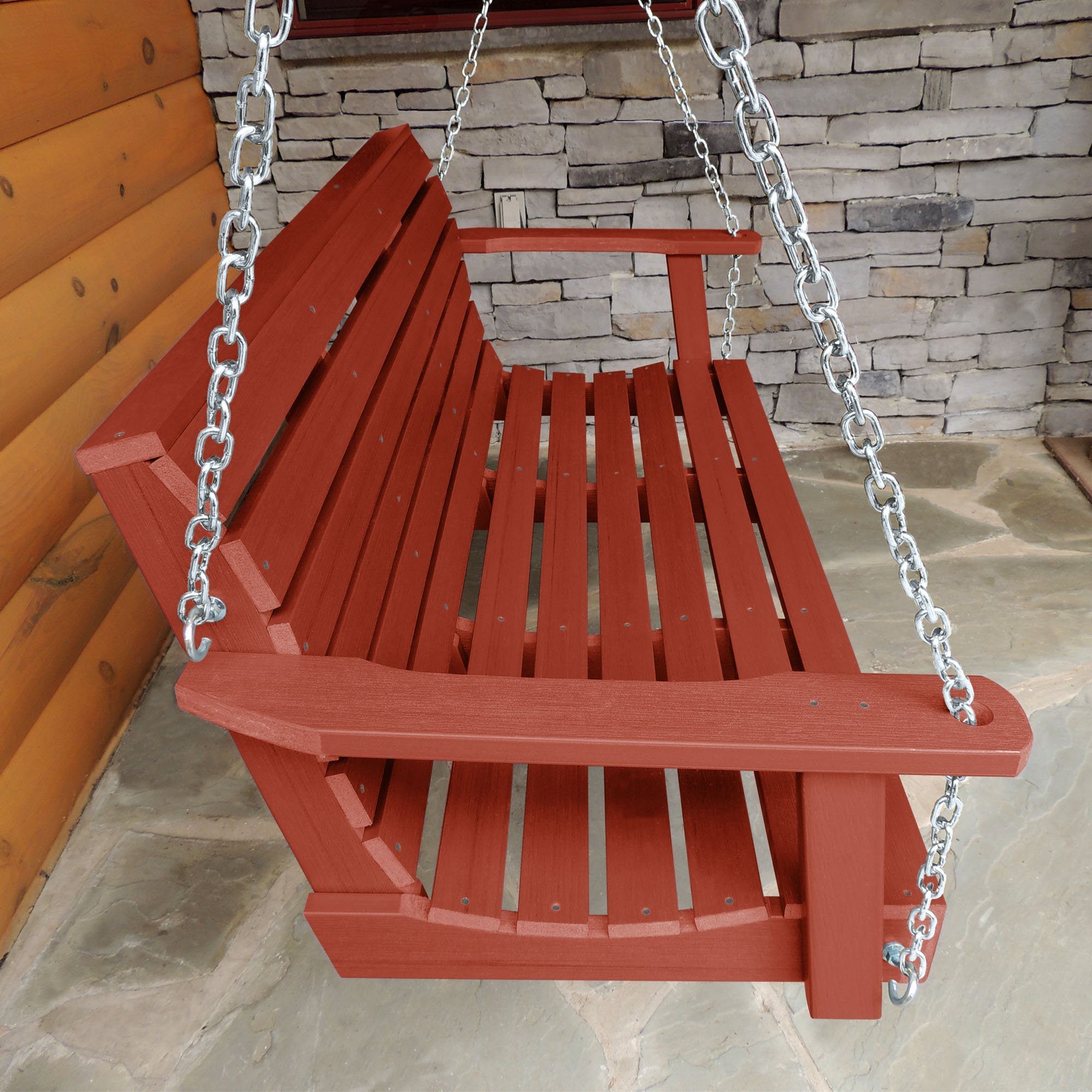 5ft Weatherly All-Weather Porch Swing - Heavy Duty Outdoor Hanging Bench for Patio, Garden & Backyard Relaxation