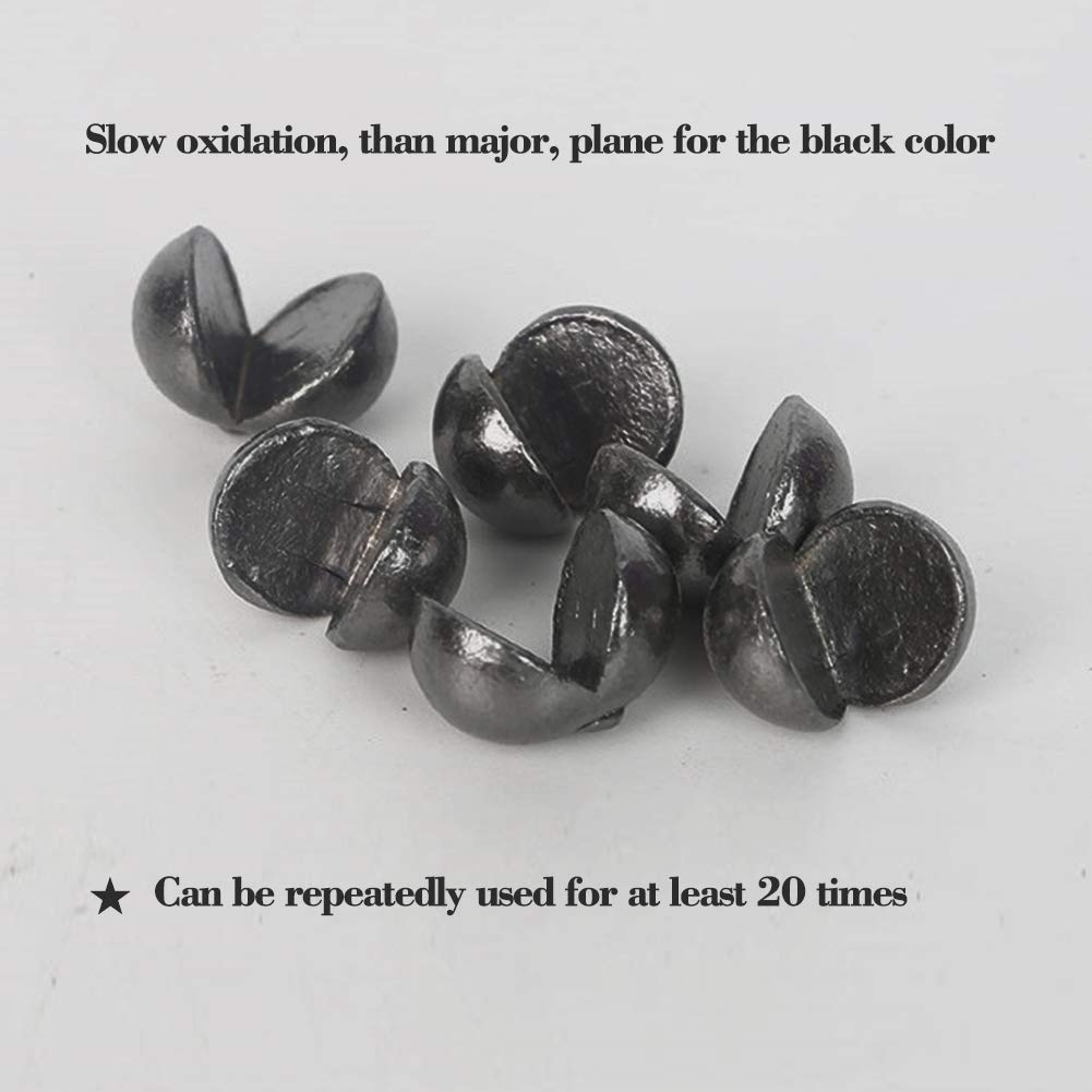 Premium Removable Split Shot Fishing Sinkers & Weights - Carbon Black (12 Sizes) for Freshwater & Saltwater Angling - Ideal for Bass, Trout, and Panfish Fishing