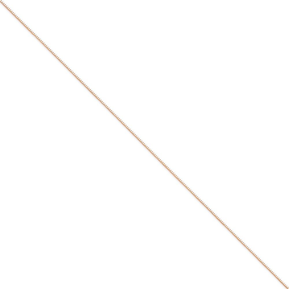14K Rose Gold 0.9mm Box Link Anklet Chain - 10 Inch Dainty Ankle Bracelet for Women | Perfect for Beach, Summer Outfits & Special Occasions