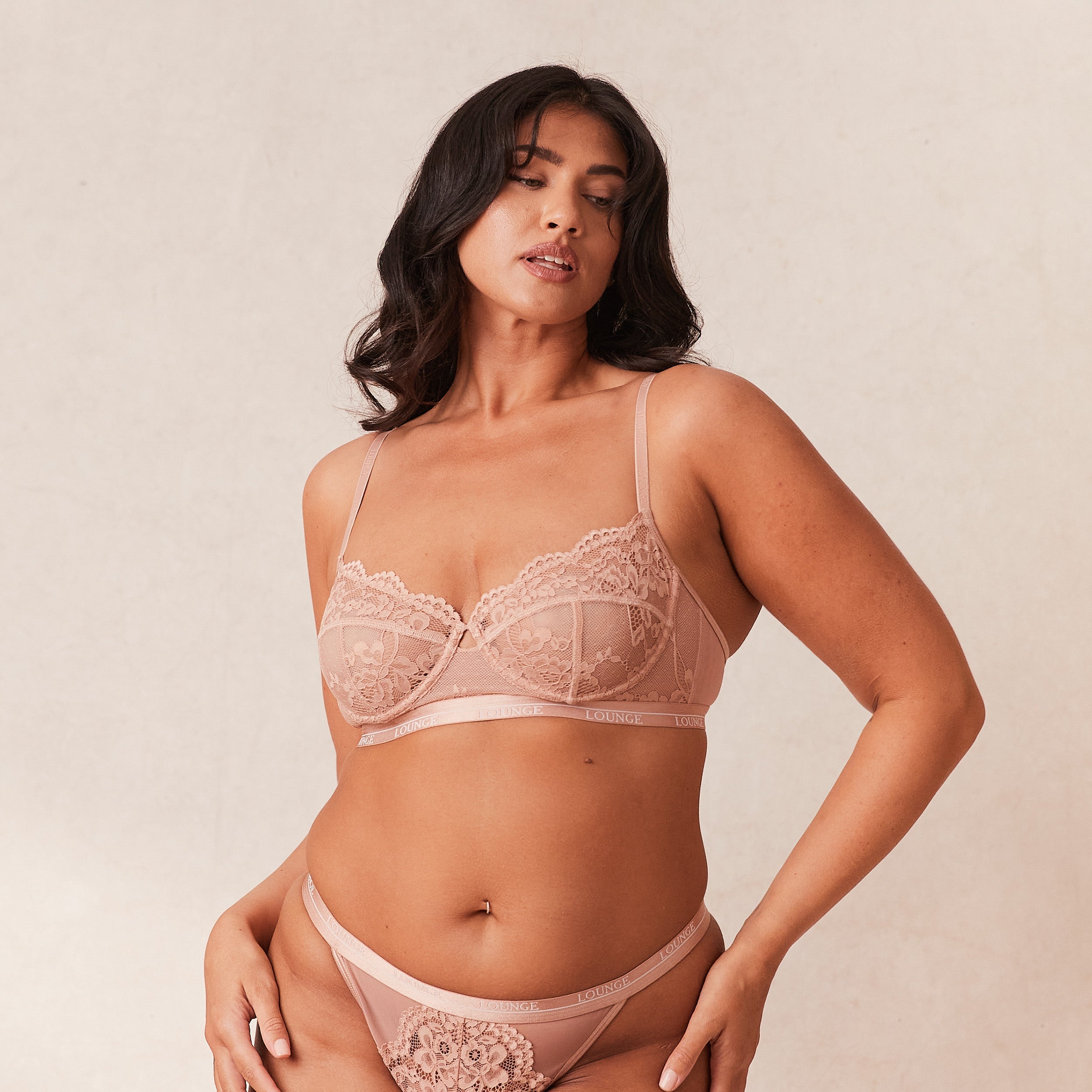 Blossom Balcony Bra - Comfortable Lace Underwire Bra for Women in Dusty Rose | Perfect for Everyday Wear, Date Nights & Special Occasions