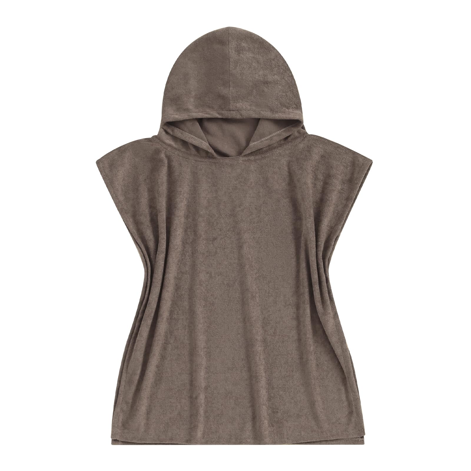Soft Hooded Baby Beach Towel Swim Cover Up - Toddler Boys & Girls Bath Towel, Swim Poncho for 18-24 Months (Brown) - Perfect for Pool, Beach & After-Swim Warmth