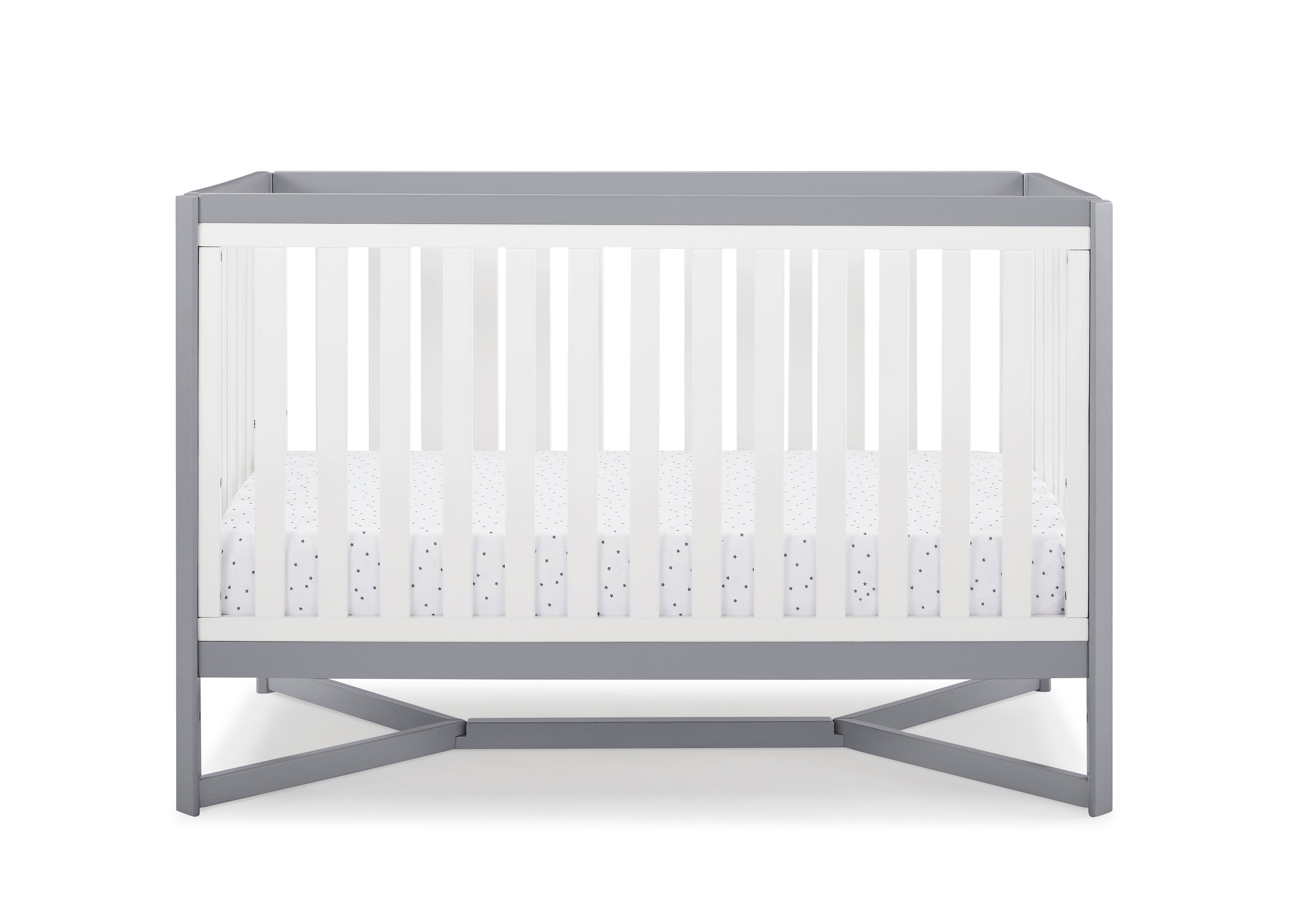 Tribeca 4-in-1 Convertible Baby Crib - White Nursery Furniture for Newborn to Toddler Bed - Perfect for Modern Nursery Rooms & Daycare Centers