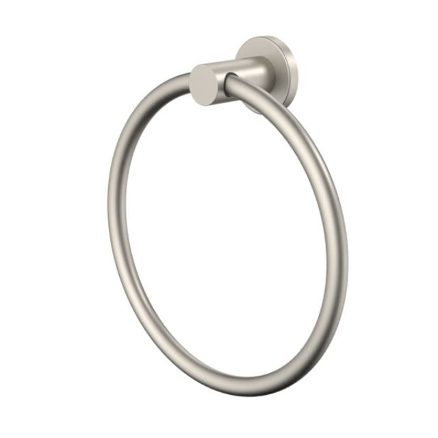 Caroma Liano II Brushed Nickel Towel Ring - Modern Bathroom Accessory for Towel Storage & Spa Decor