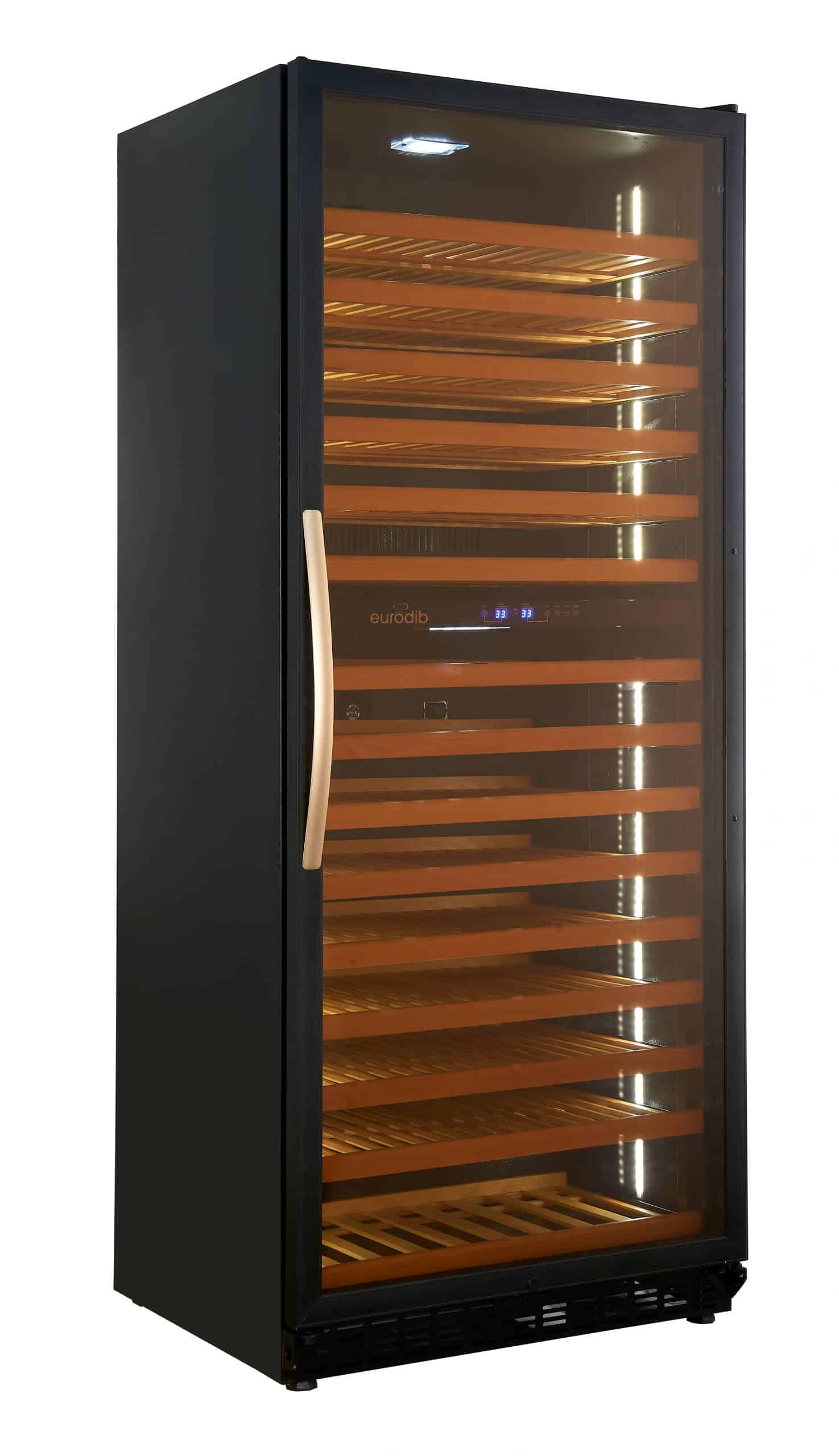 Eurodib 29 Dual Zone Wine Cooler - 170 Bottle Capacity, 1 Glass Door - Perfect for Restaurants, Wine Cellars & Home Bars