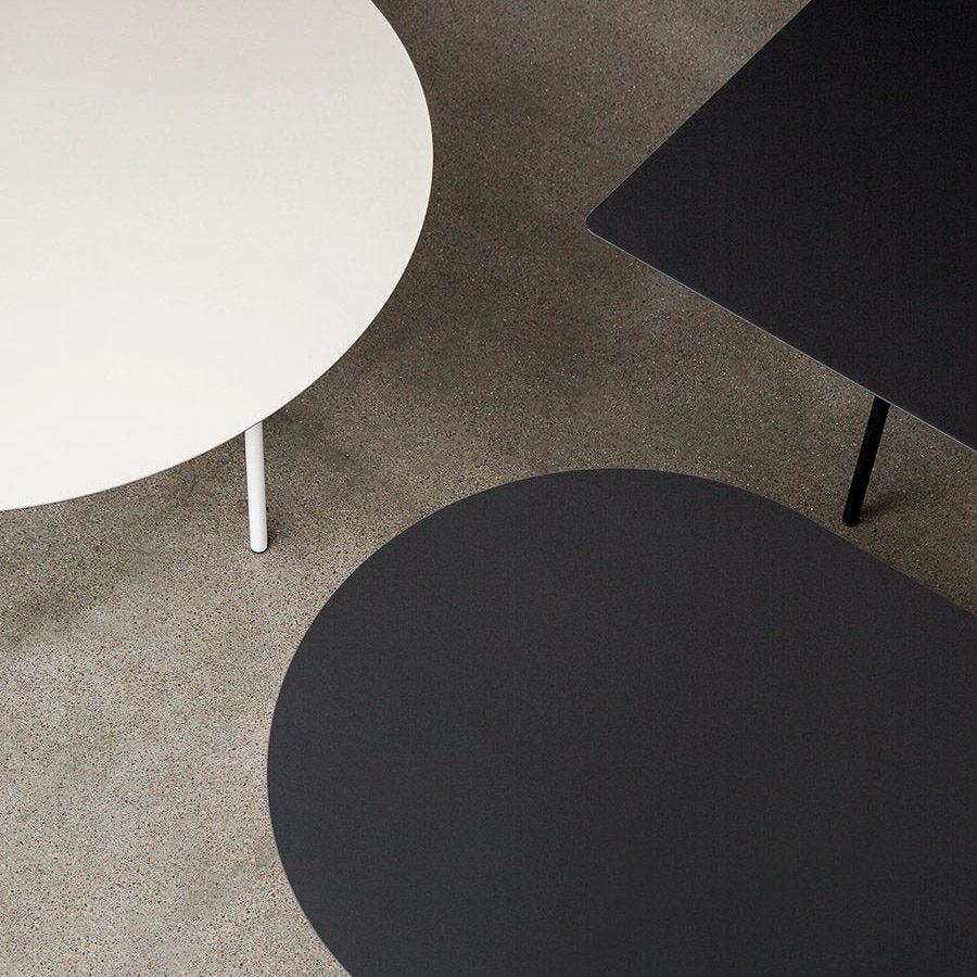 PRE ORDER AUDO CPH Snaregade Oval Dining Table - Light Grey/Mushroom Finish | Modern Scandinavian Design for Dining Room & Open-Plan Living Spaces