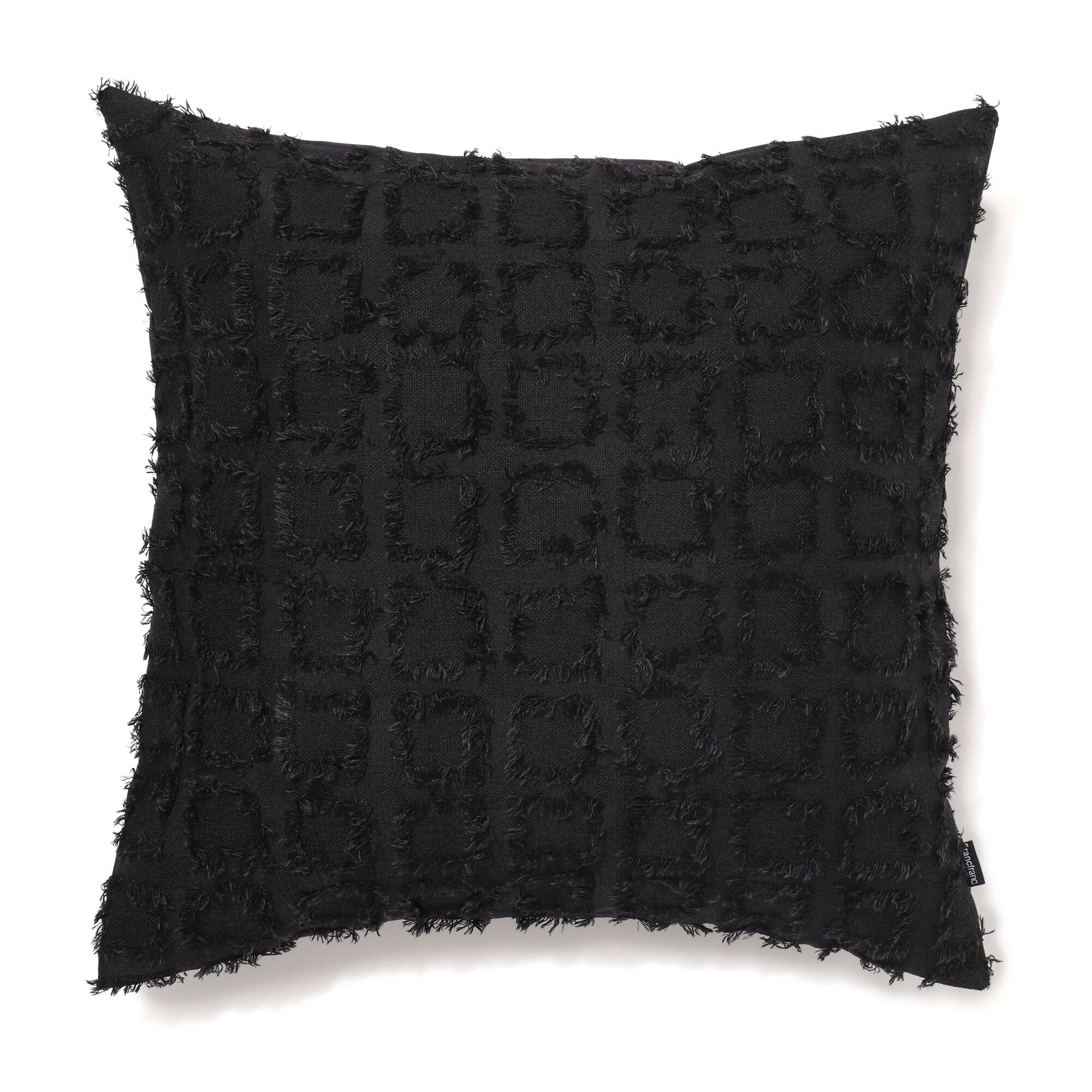 JQ Square Cushion Cover 18x18 Inches (450x450mm) - Premium Black Decorative Pillow Case for Sofa, Bed, Chair - Home Decor & Living Room Accessories