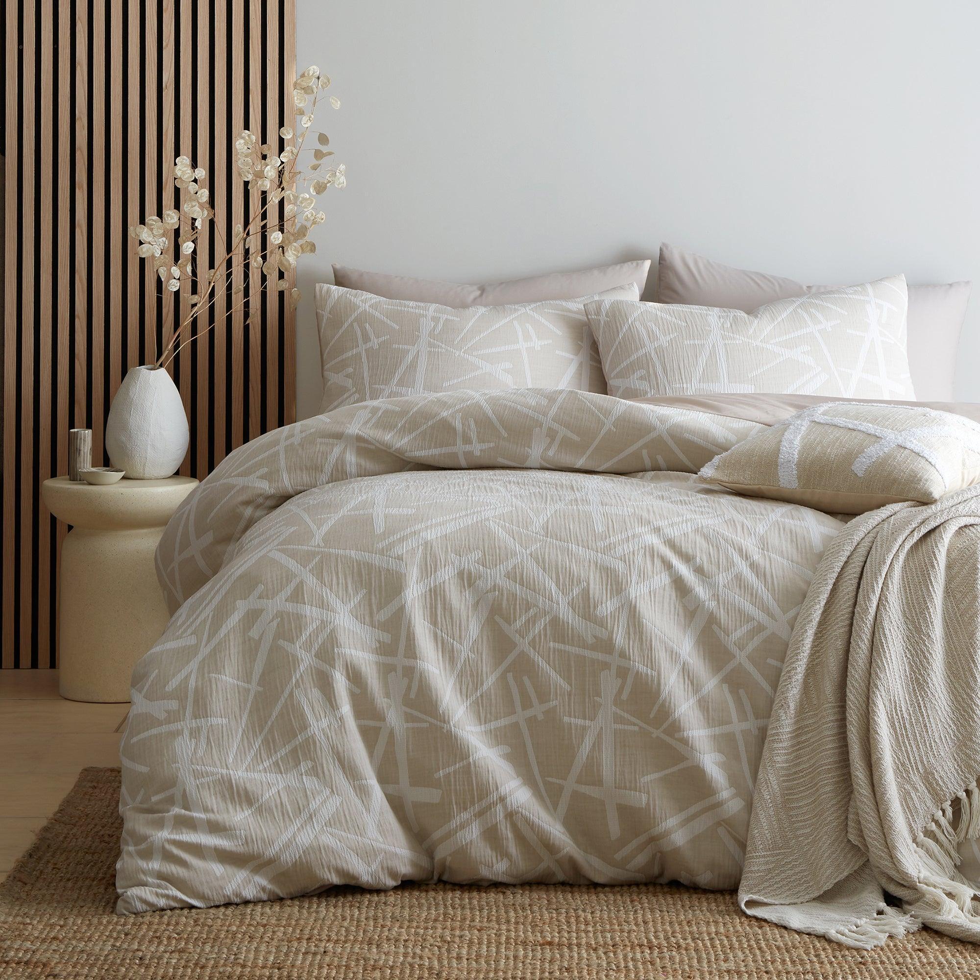 Appletree Loft Otto Duvet Cover Set - 100% Natural Cotton Bedding for Cozy Sleep | Perfect for Master Bedroom, Guest Room & Airbnb