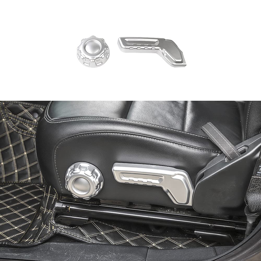 Jeep Wrangler JL & JT Gladiator 2018+ ABS Seat Adjustment Button Cover Trim - Silver Interior Accessories | Perfect for Off-Roading & Daily Driving Customization