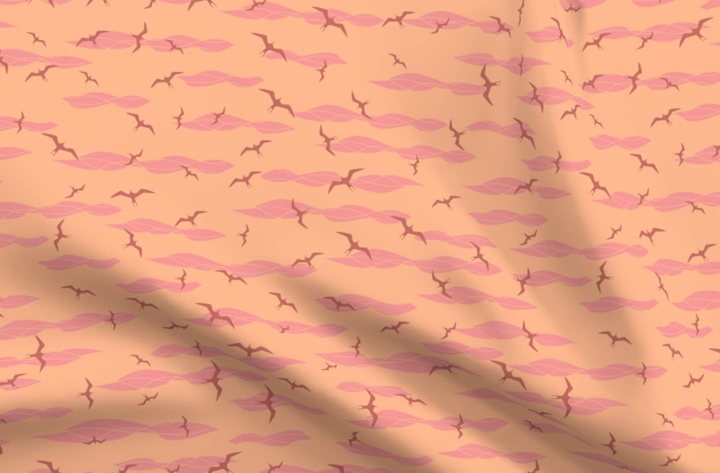 Manu Lewa Red Orange Birds Hawaiian Flying IWA Bird Printed Minky Fabric by The Yard - Soft Plush Material for Sewing Baby Blankets, Quilt Backing & DIY Projects - Perfect for Nursery Decor, Home Crafts & Gift Making