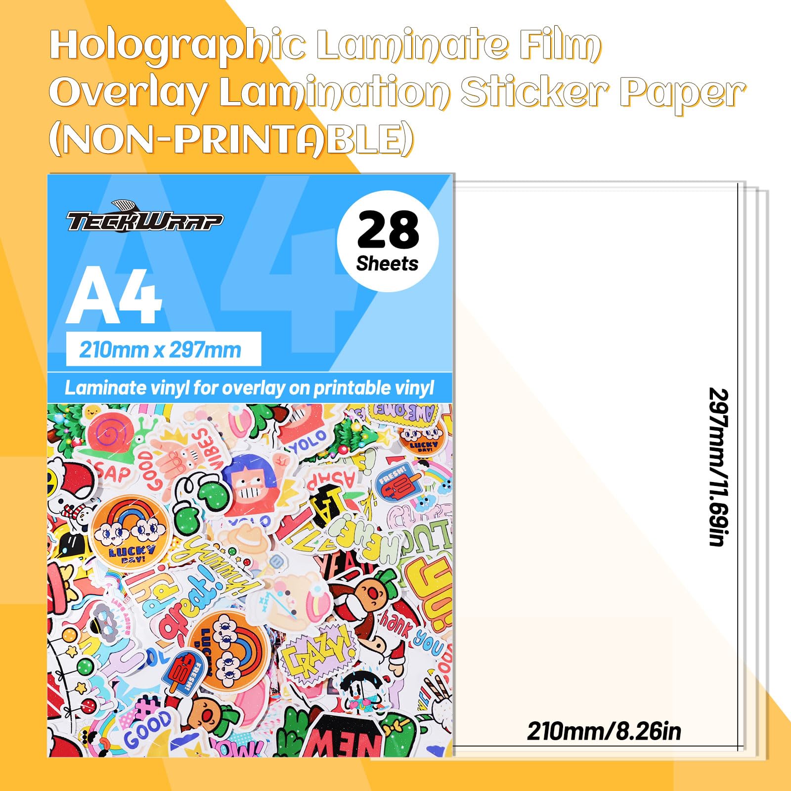 TECKWRAP Self Adhesive Laminating Sheets - 8.26