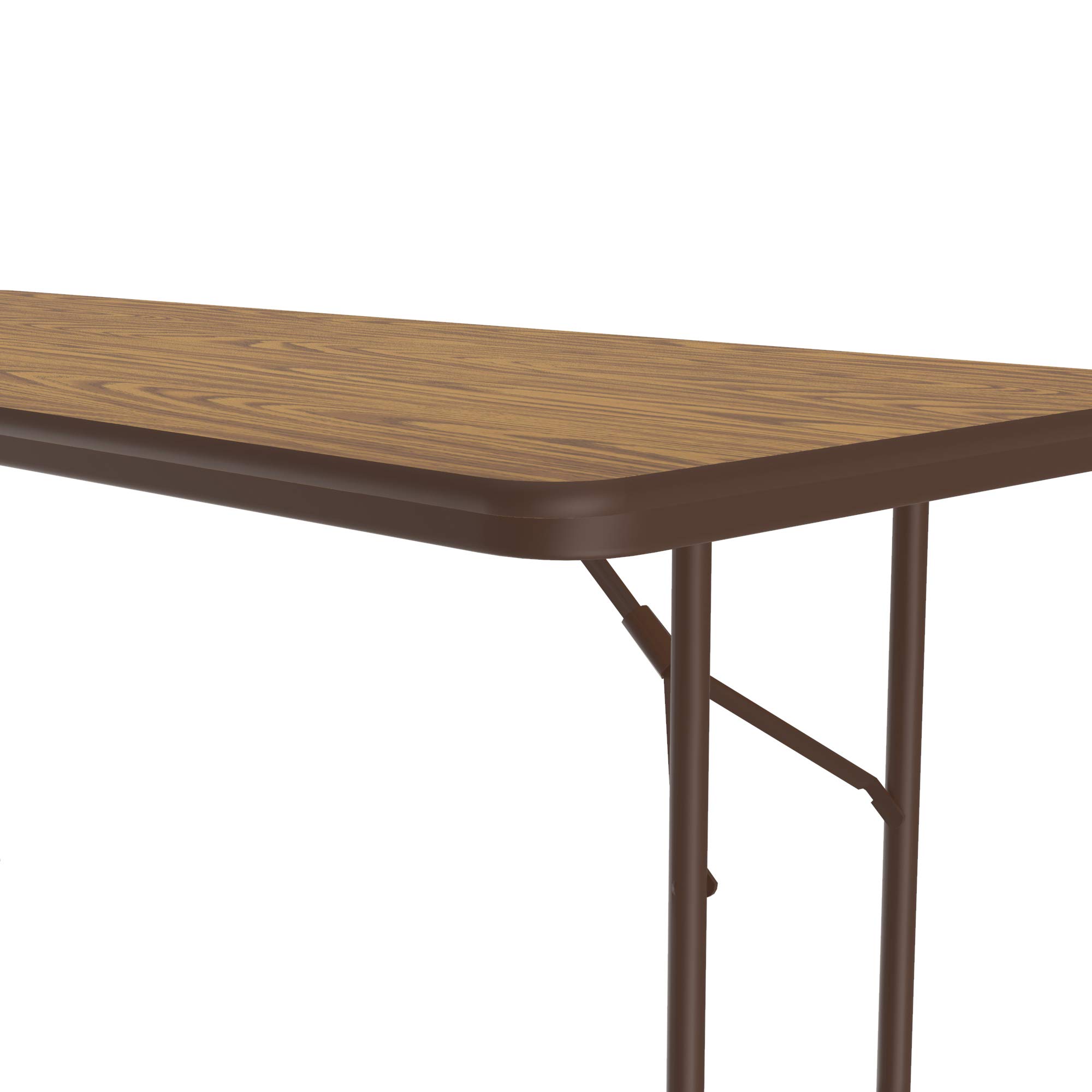 Correll 30x60 Inch Heavy Duty Folding Table - Commercial Grade with Medium Oak HPL Top, 3/4 Inch Thick Core (CF3060PX-06) - Perfect for Banquets, Trade Shows & Outdoor Events