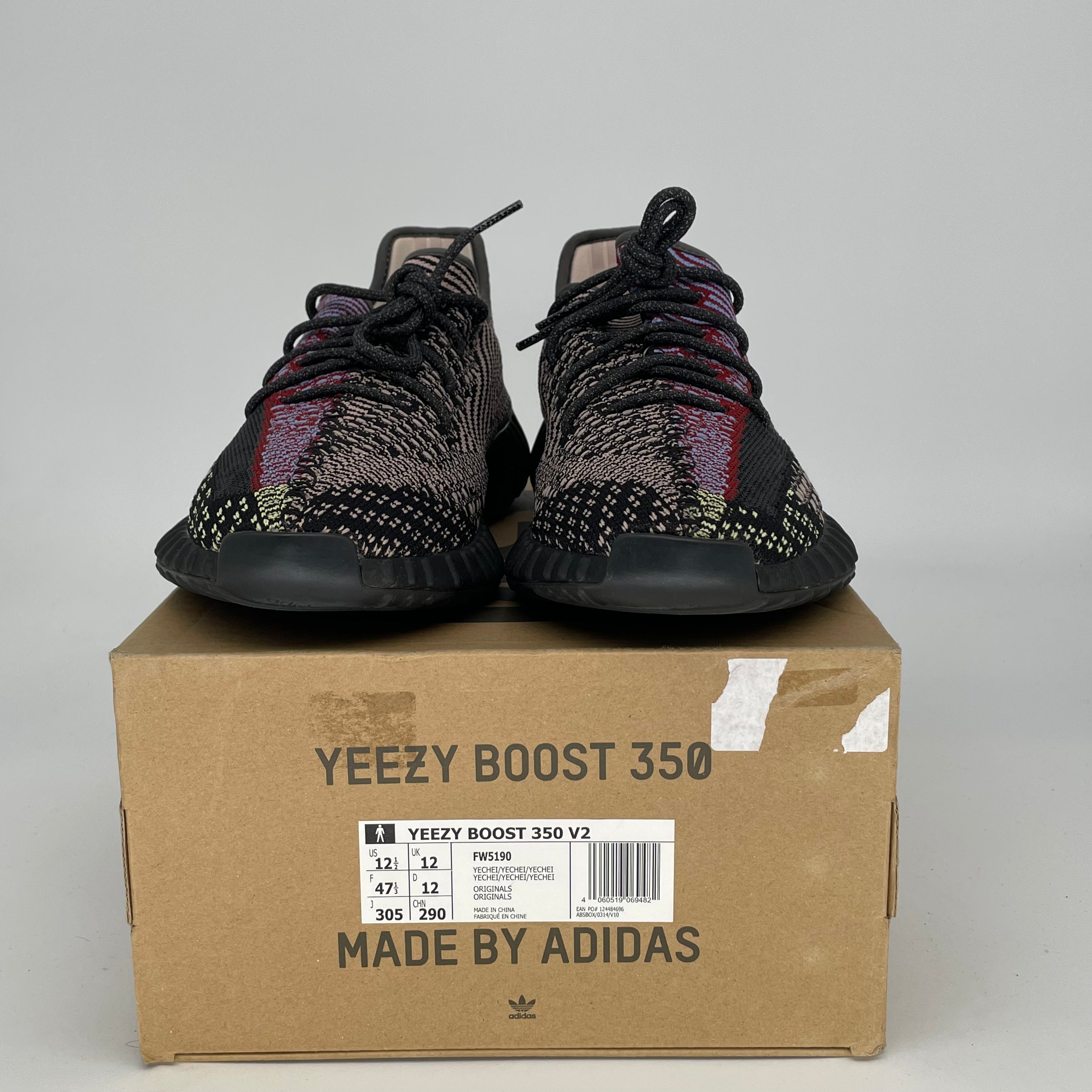 Adidas Yeezy Boost 350 V2 Yecheil Reflective - Men's Size 12.5 Running Shoes (FW5190) | Comfortable Sneakers for Jogging, Gym & Casual Wear