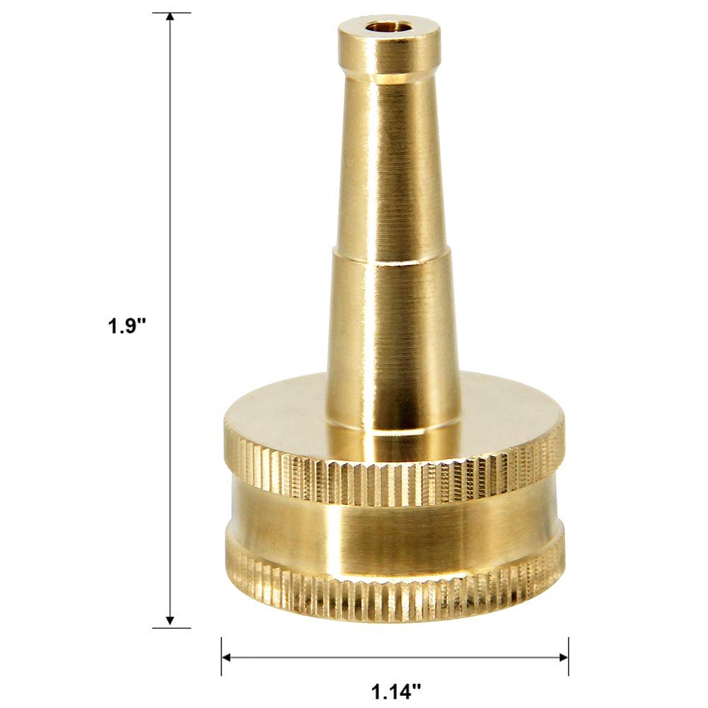 Twinkle Star 2 Pack Brass High Pressure Hose Nozzle - Heavy Duty Water Spray Nozzle with Jet Sweeper Function for Garden, Car Washing & Outdoor Cleaning (Model: TWIS3431)