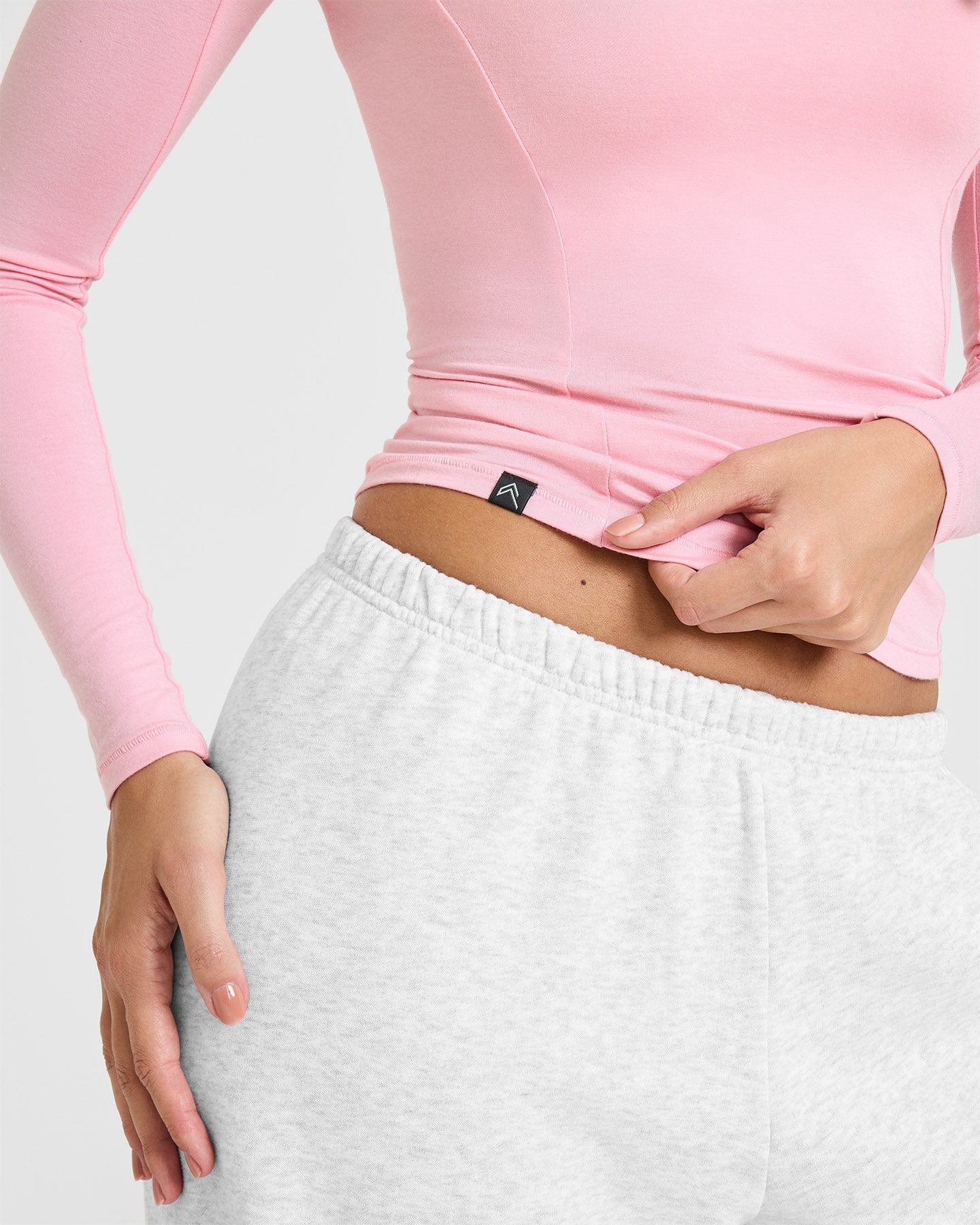 Mellow™ Soft Long Sleeve Top for Women - Comfortable Stretch Cotton Blouse in Petal Pink | Perfect for Casual Wear, Office Outfits & Layering