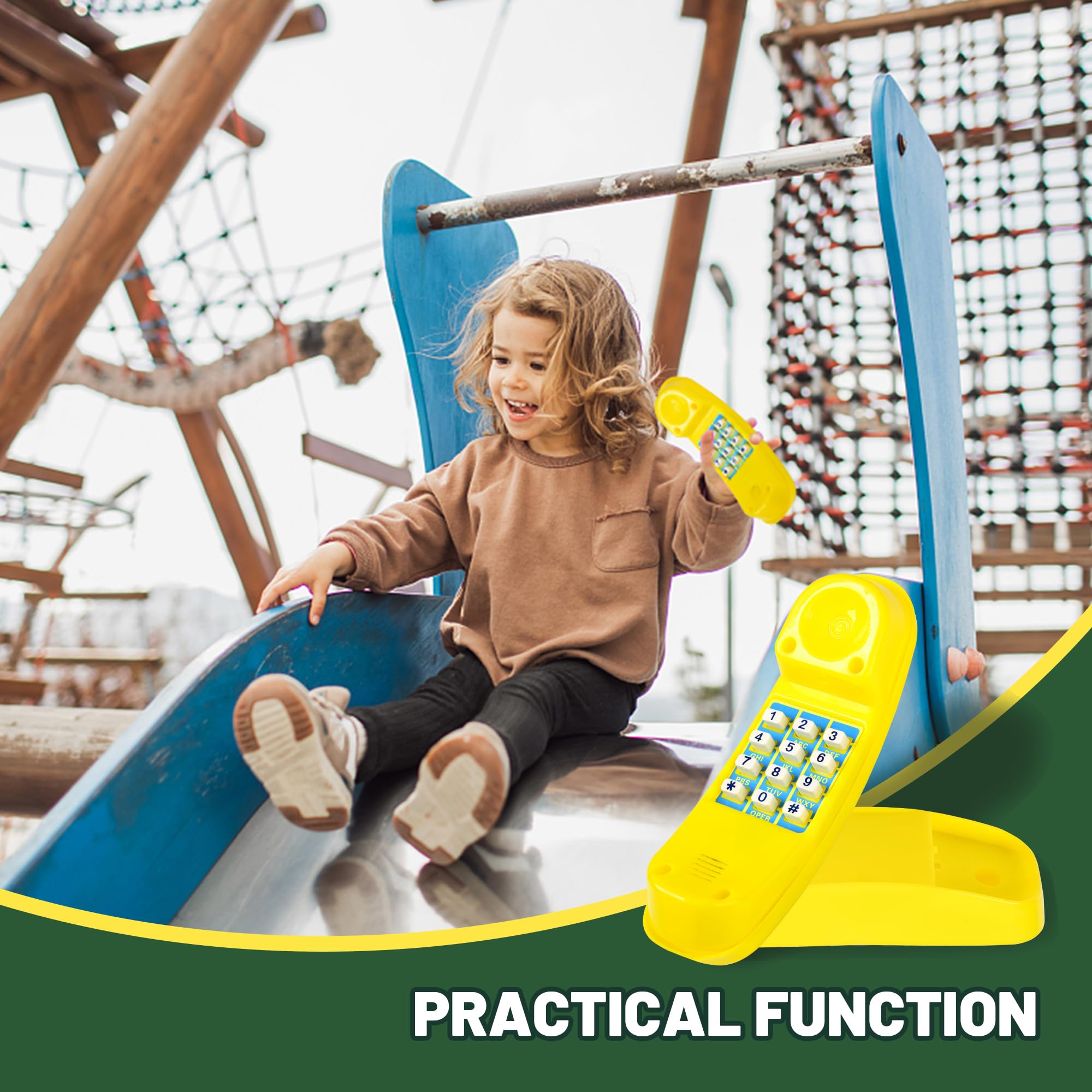 Kids Playground Accessories - Pirate Ship Wheel, Toy Telescope & Steering Wheel with Mounting Tools for Indoor/Outdoor Swing Sets | Backyard Playset Replacement for Fun Outdoor Adventures