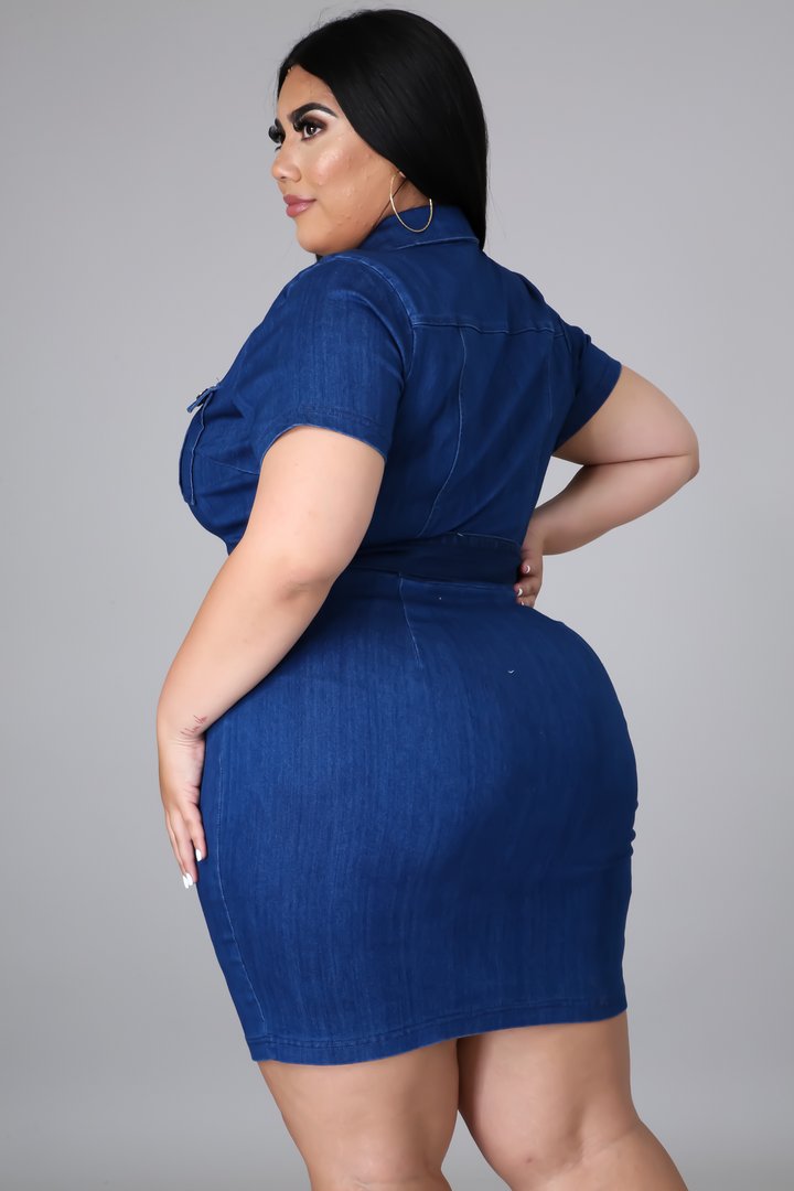 Aurora Women's Stretchy Denim Dress - Flattering Curve Fit for Casual Wear & Date Night Outfits | Comfortable & Stylish Fashion for Everyday Use