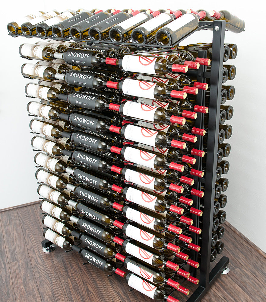 Commercial Aisle Rack - Heavy Duty 234 Bottle Wine Display Stand for Bars, Restaurants & Retail Stores - Space Saving Storage Solution for Wine, Beer & Beverage Bottles