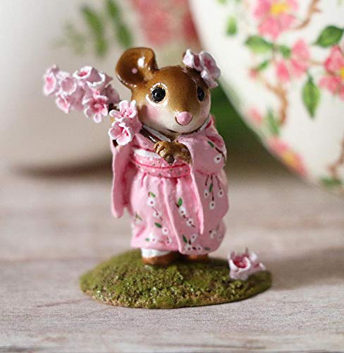 Wee Forest Folk M-459a Cherry Blossom Girl Figurine - Handcrafted Collectible (New 2019) | Perfect for Home Decor, Gift Giving & Spring Themed Displays