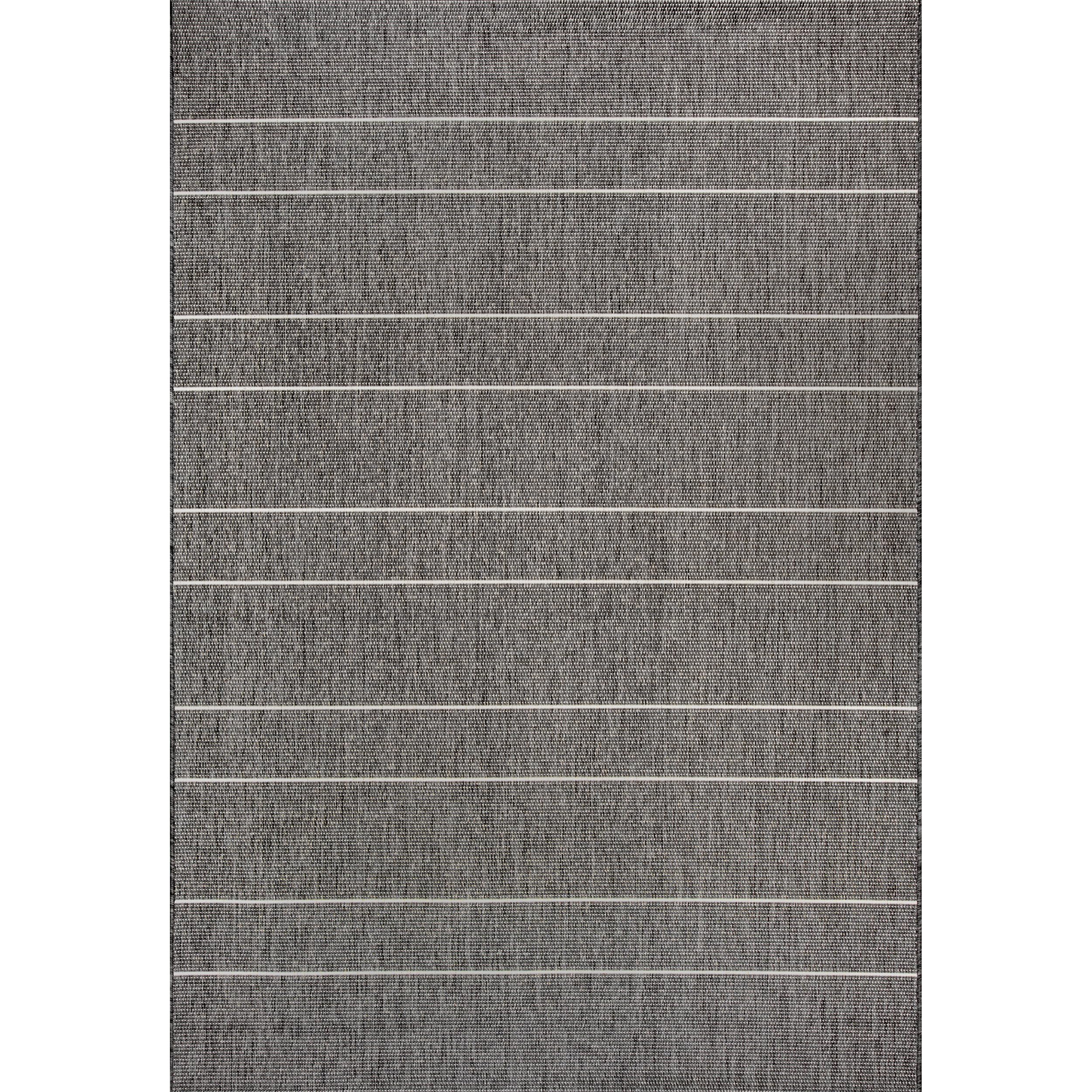 nuLOOM 6' x 9' Outdoor Performance Area Rug - OEKO-TEX Certified, Weather Resistant & High Traffic Rug for Patio, Balcony, Deck - Alaina Dark Grey - Perfect for Outdoor Entertaining & Poolside Lounging