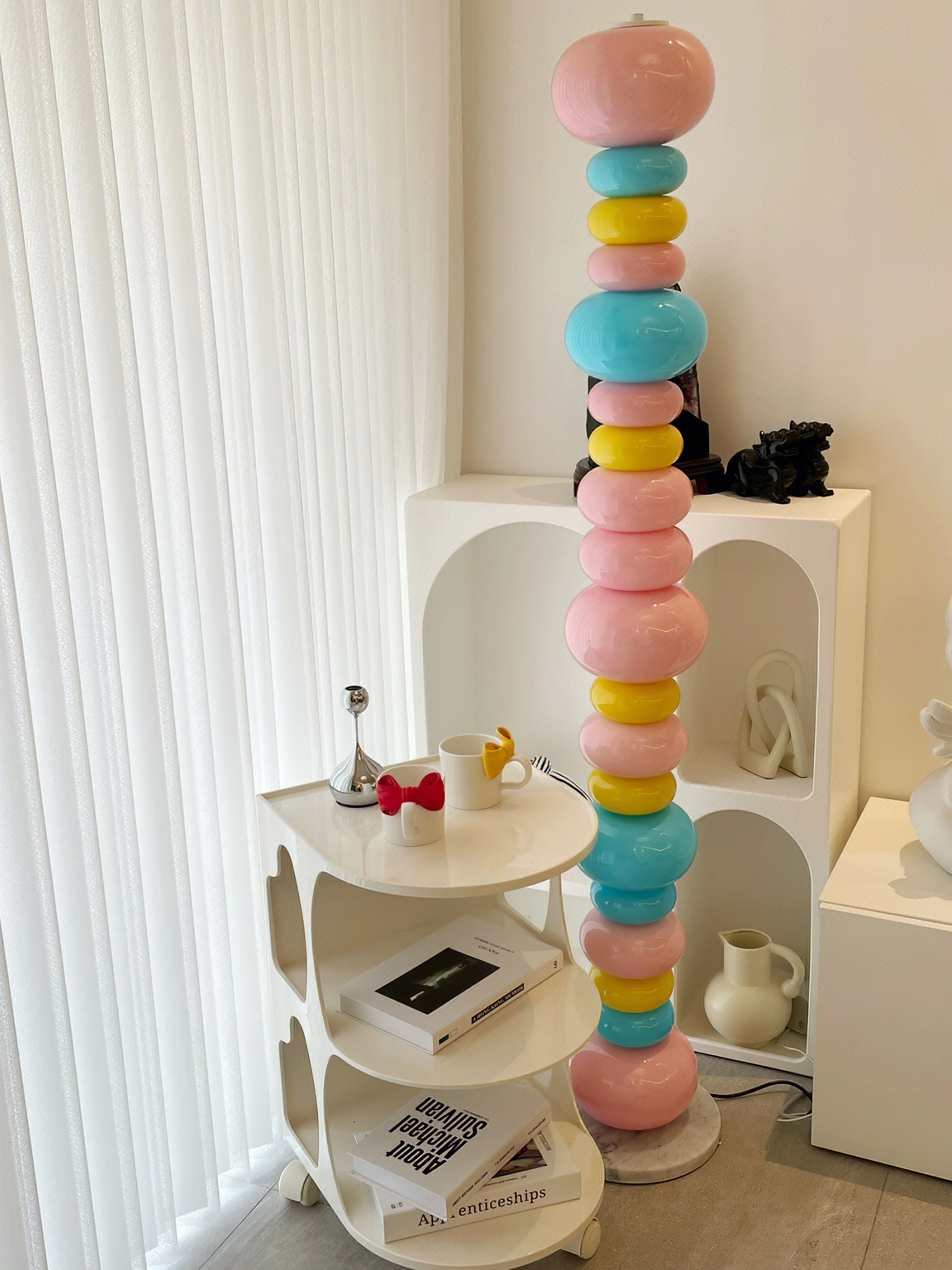 Modern LED Candy Floor Lamp for Living Room - Adjustable Brightness, Warm White Light, Perfect for Bedroom, Office, and Reading Nook