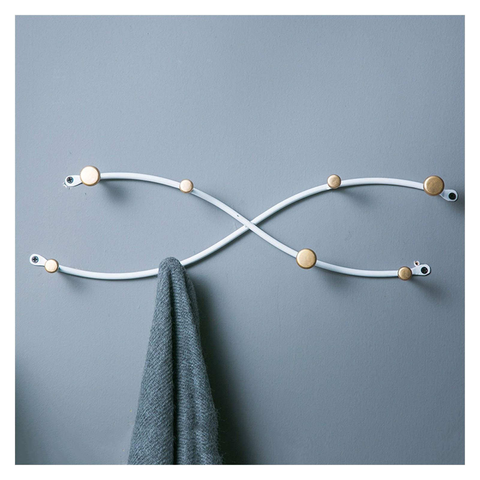 Durable Wall Mount Coat Hooks - Space Saving Iron Coat Rack for Jackets, Towels & Robes - No Drill Installation - Perfect for Entryway, Bedroom & Bathroom Organization (Black)