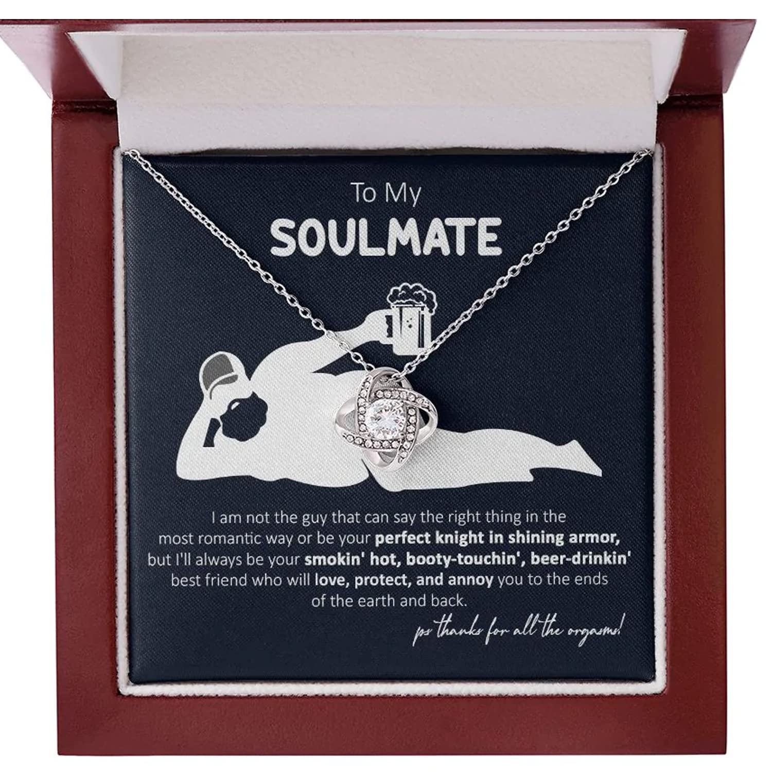 My Soulmate Necklace for Women - Personalized Romantic Jewelry Gift for Girlfriend, Wife, Anniversary, Valentine's Day & Birthday - Meaningful Present for Her | Perfect for Date Nights, Proposals & Special Occasions