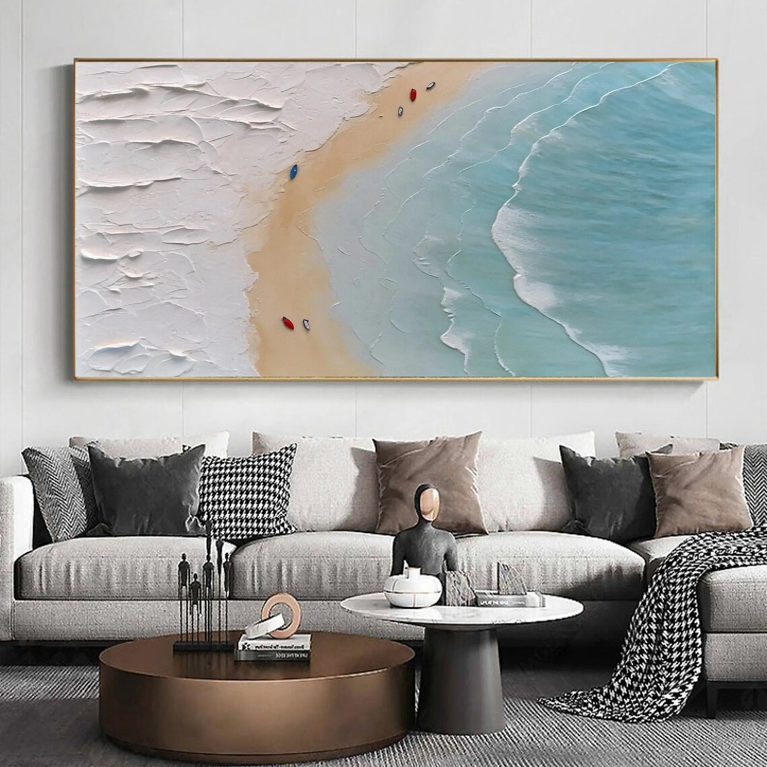 Ocean And Sky Painting #OS 130 - Stunning Seascape Wall Art for Home & Office Decor - Perfect for Living Room, Bedroom or Beach House