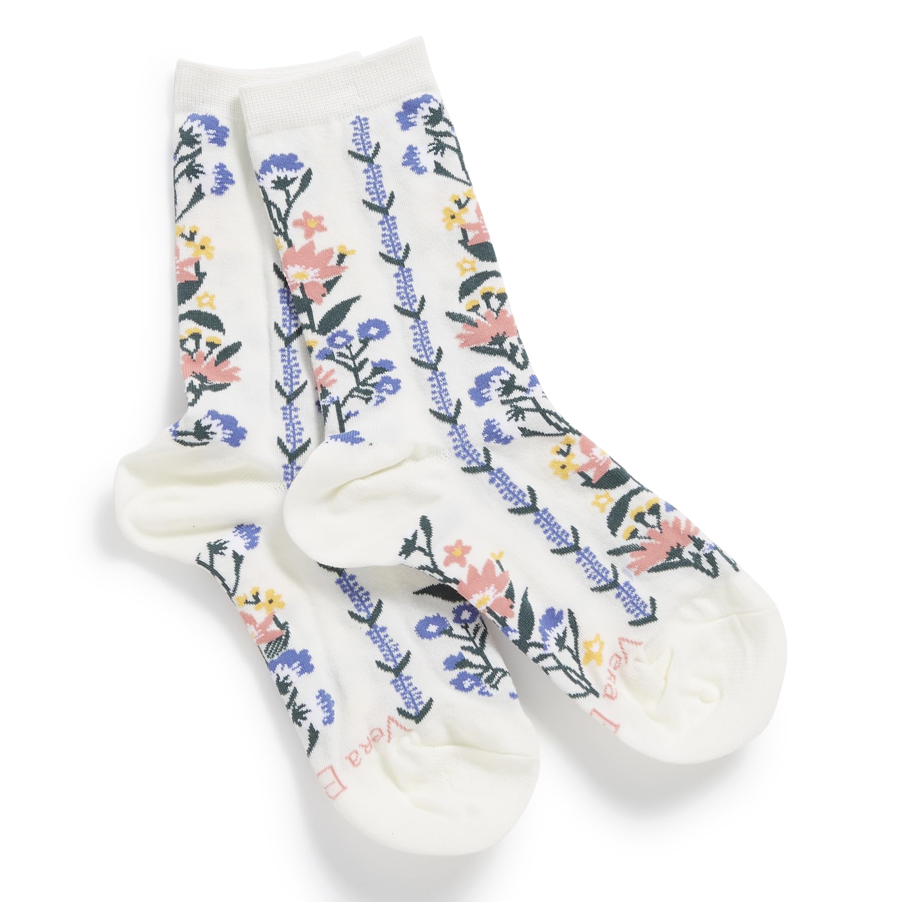 Vera Bradley Women's Crew Socks - Comfortable Cotton Ankle Socks with Fun Patterns - Perfect for Casual Wear, Gifts & Everyday Use