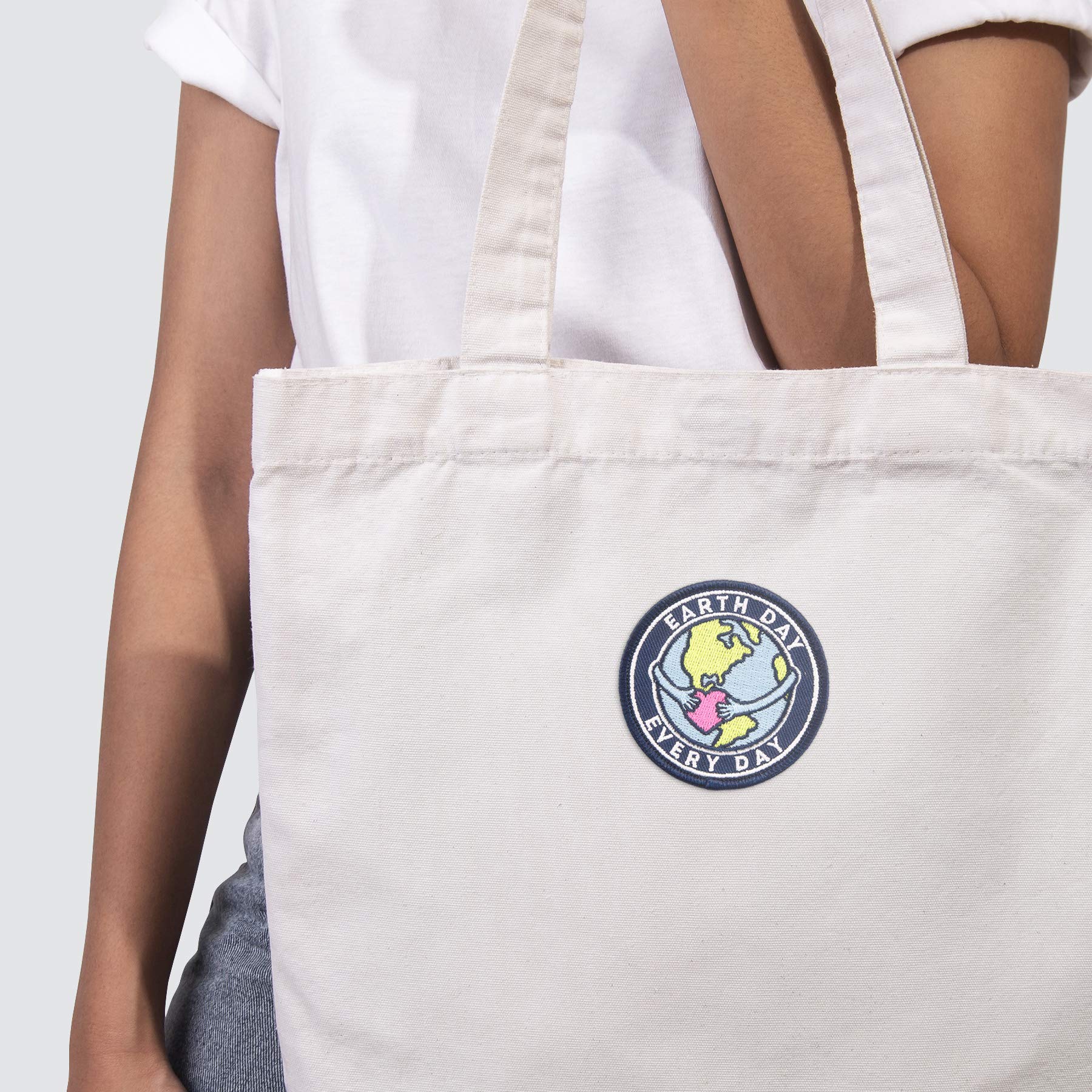 Eco-Friendly Earth Day Iron-On Patch - Winks For Days Embroidered Applique for Jackets, Bags & DIY Crafts | Sustainable Fashion Accessory