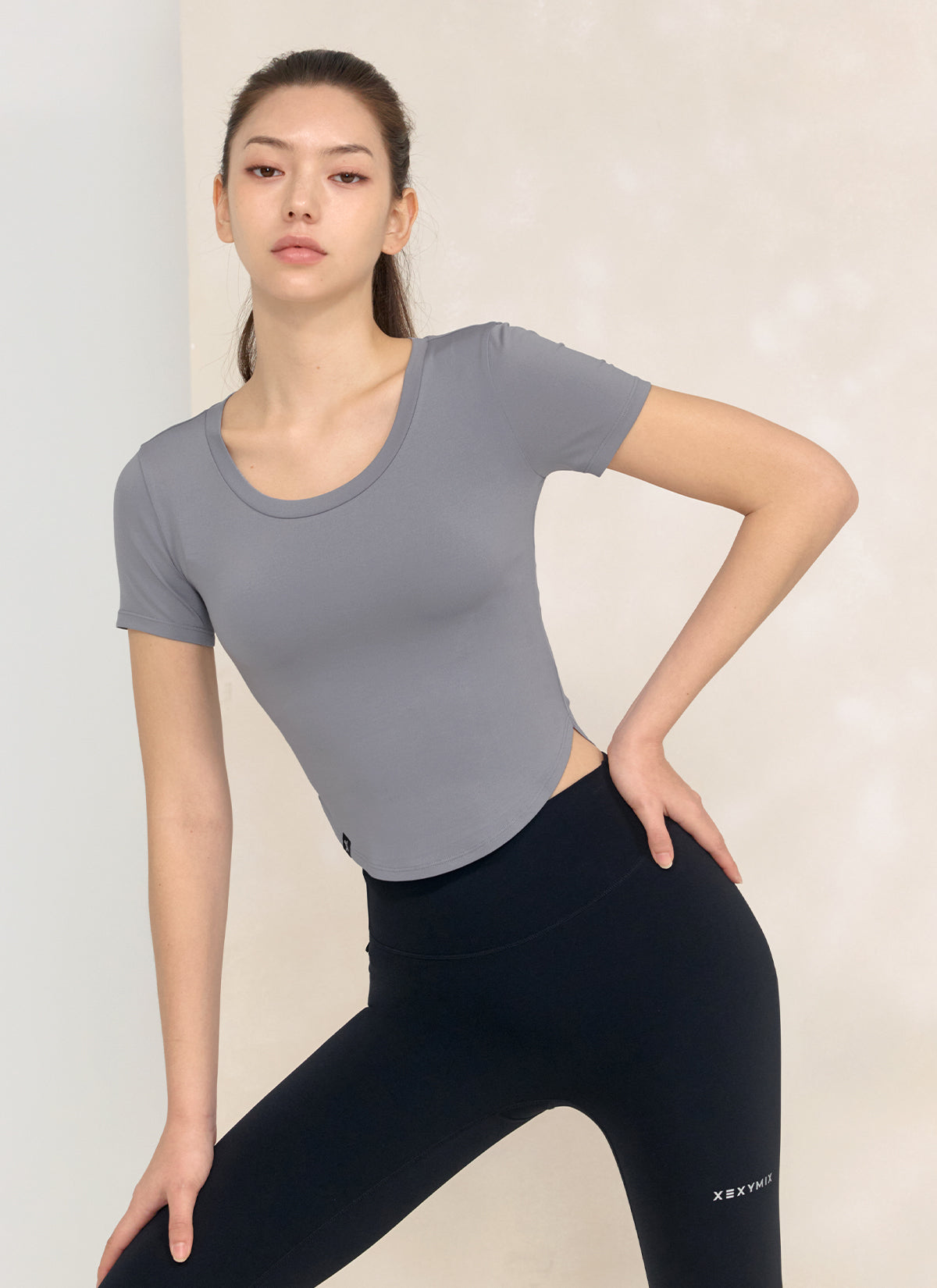 XELLA™ Women's Light Round Crop Top - Soft Stretchy Fit, Breathable Fabric (NEW COLORS) | Perfect for Yoga, Gym Workouts & Summer Outfits
