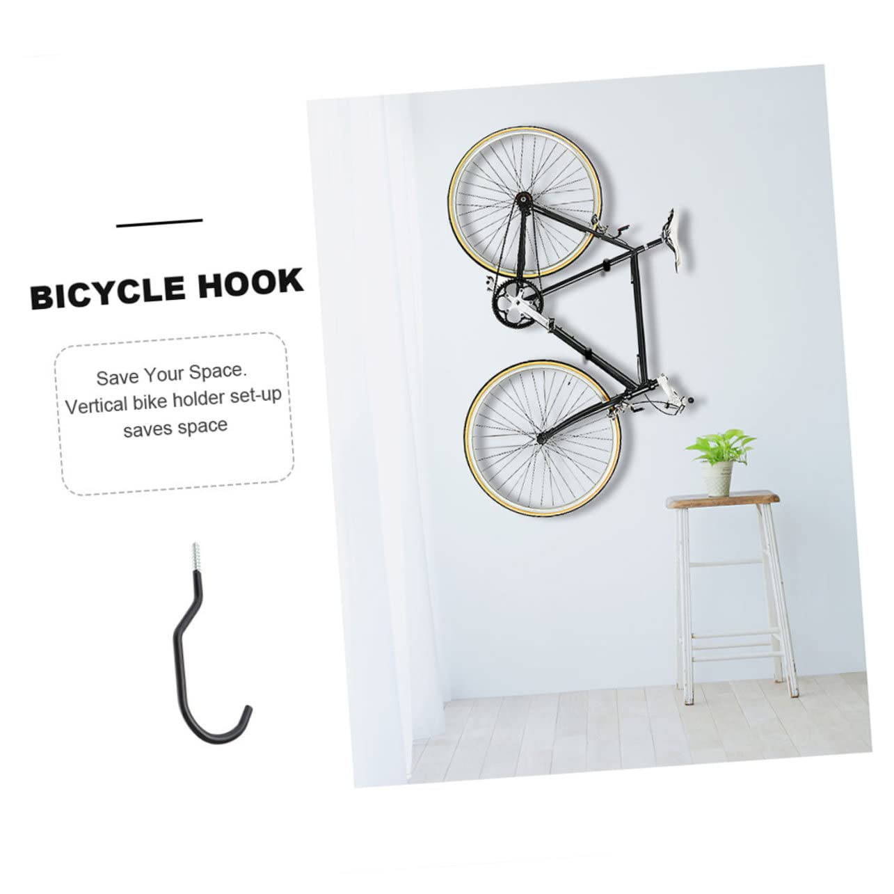 Universal Bike Wall Hanger Hook Set - 16 Pcs Heavy Duty Bicycle Storage Rack for Garage & Home Organization | Drywall Safe Bike Parking Solution for Cycling Enthusiasts | Perfect for Indoor Bike Storage, Garage Organization & Space Saving