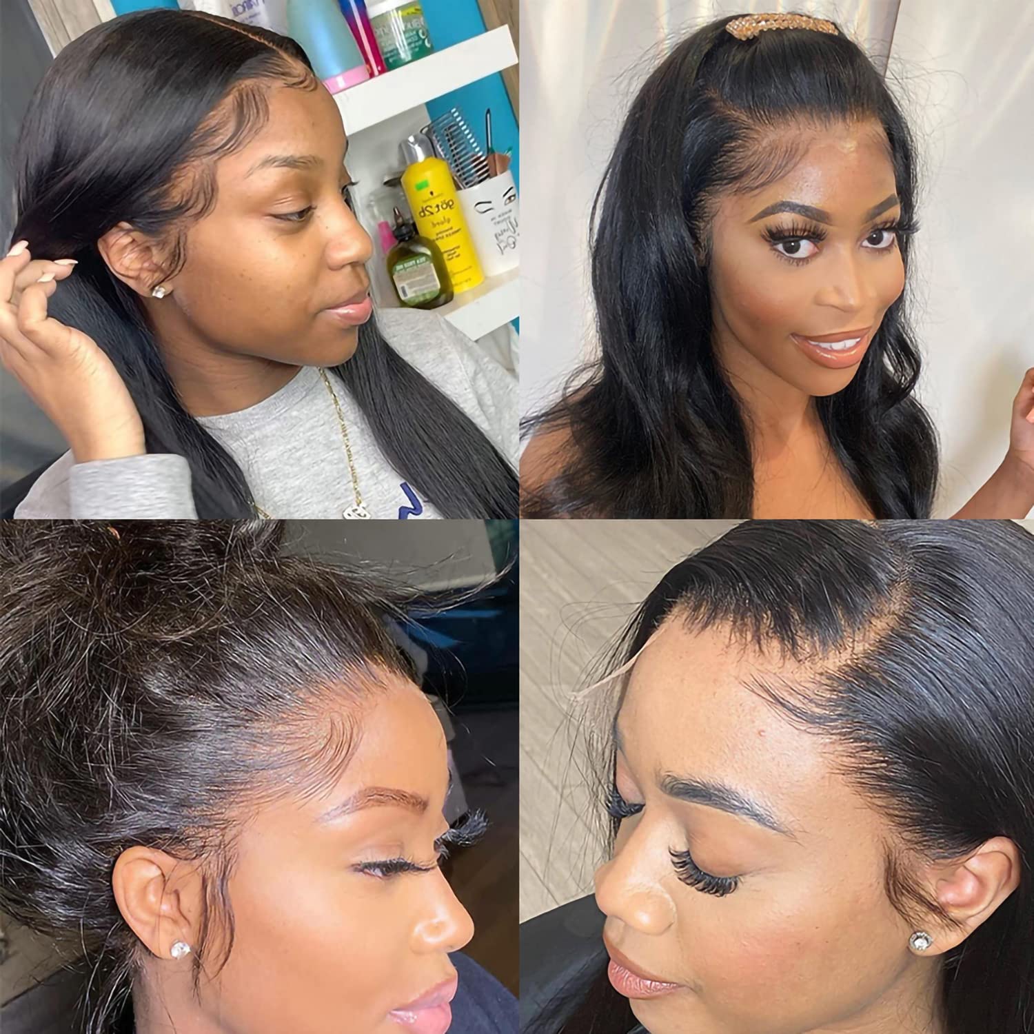 13x6 HD Transparent Lace Front Human Hair Wig - Pre Plucked with Baby Hair & Bleached Knots | 180% Density Straight Lace Wig for Black Women (26 Inch) | Perfect for Daily Wear, Cosplay & Special Occasions