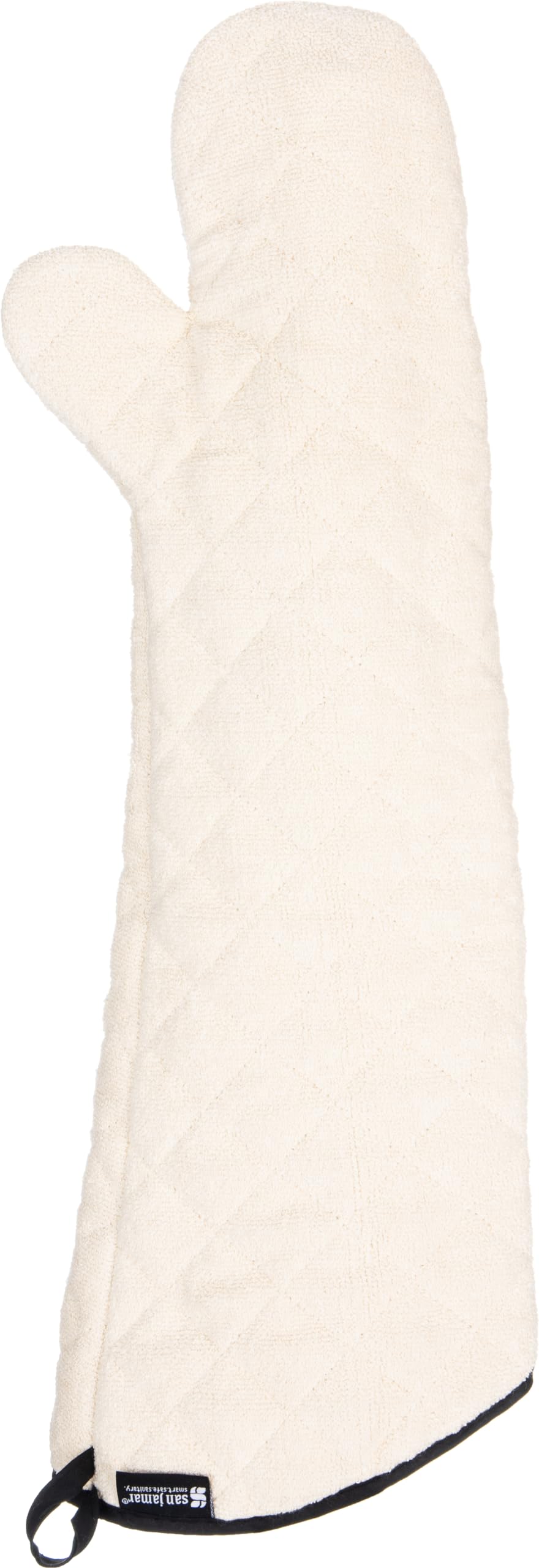 San Jamar 24-Inch Long Oven Mitt with Angled Cuff - Heat Resistant Cotton Kitchen Gloves for Baking, Grilling & Cooking - Perfect for Restaurants, Home Kitchens & BBQ Parties