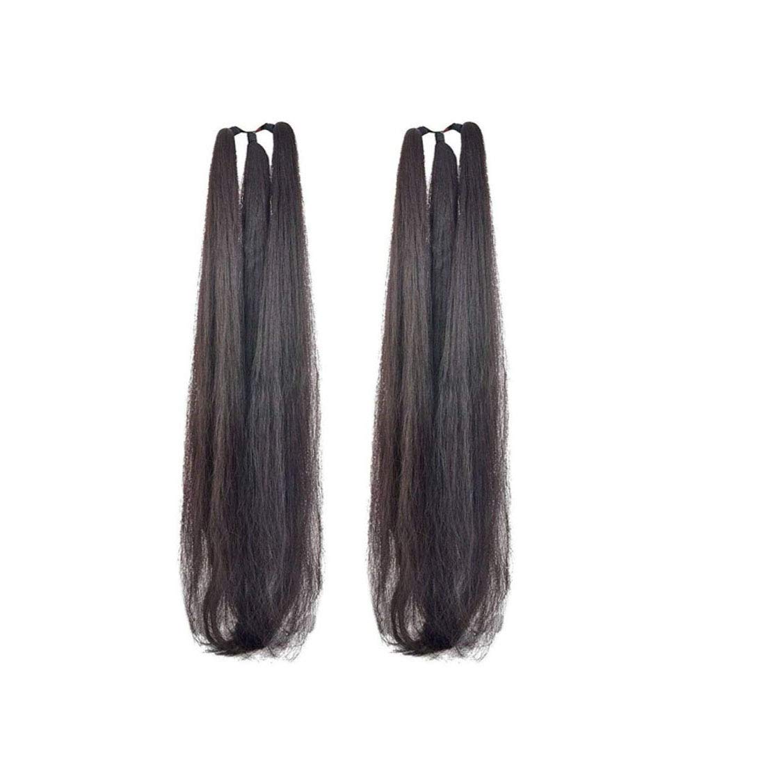 VinshBond 42 Inch Black Hair Parandi Choti - Premium Hair Extensions for Women (Set of 2) | Perfect for Weddings, Parties & Traditional Styling