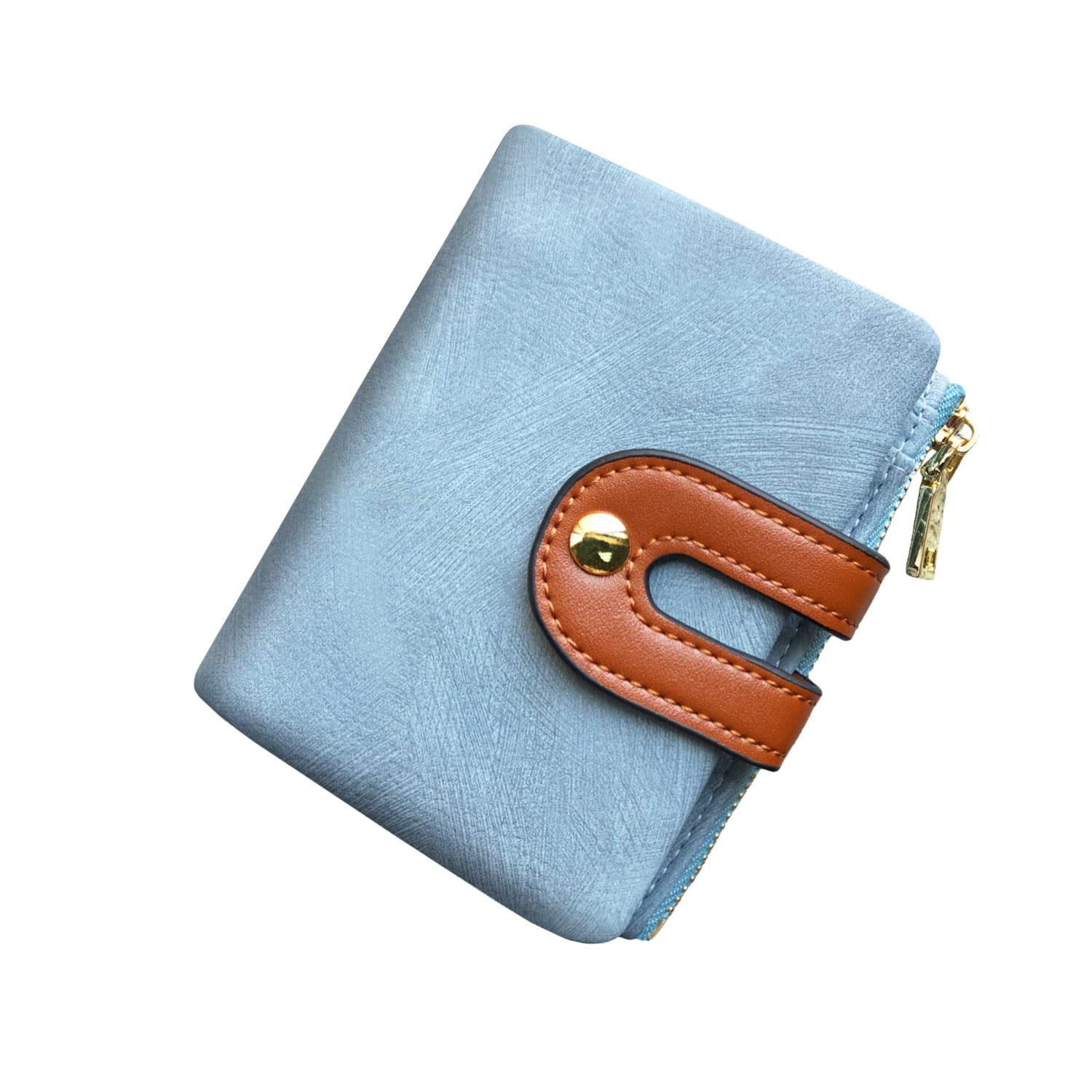 AOXONEL RFID Bifold Leather Wallet for Women - Slim Compact Purse for Cards & Coins | Travel & Daily Use